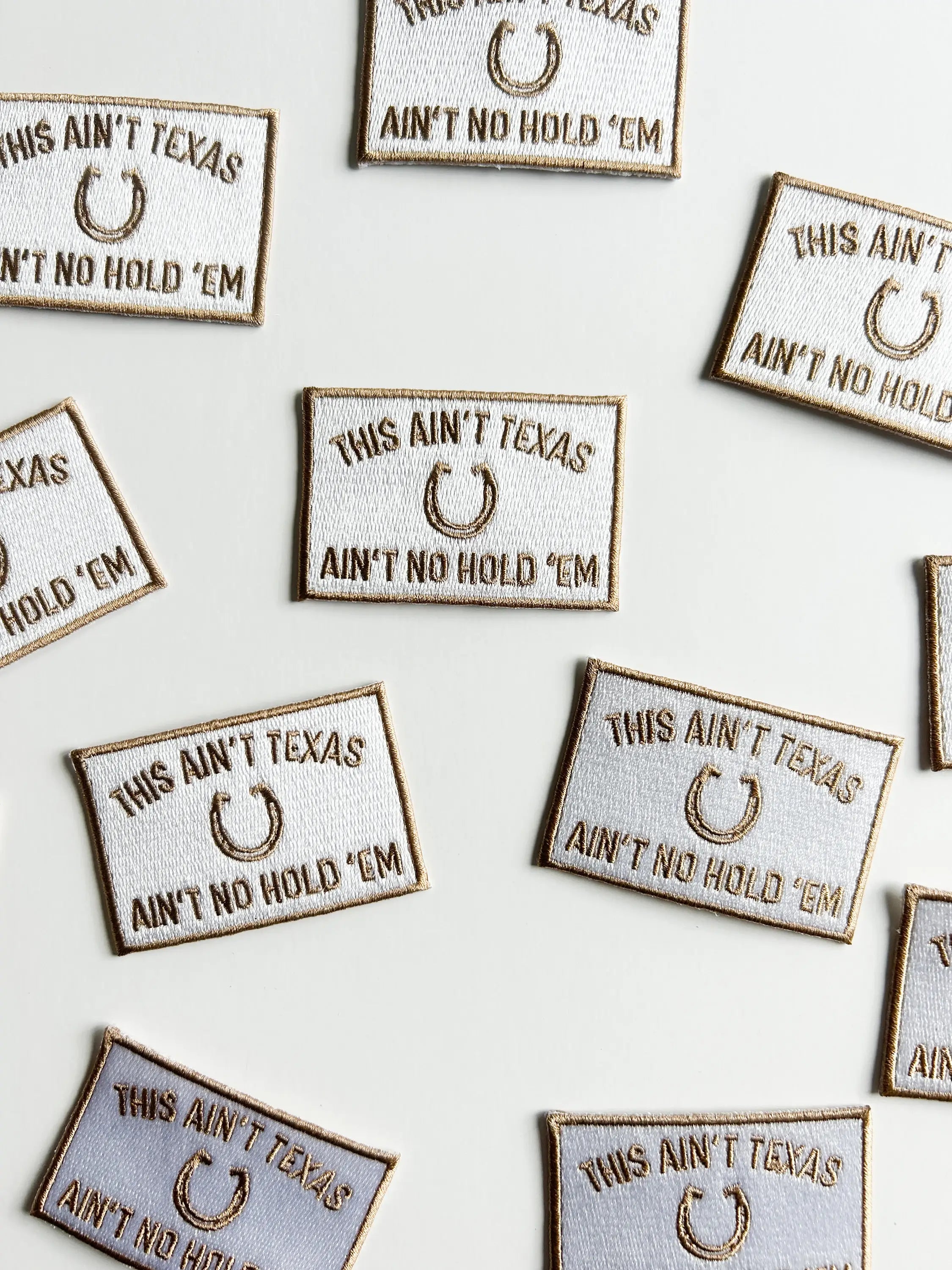 This Ain't Texas Iron On Embroidered Patch Western Cowboy 