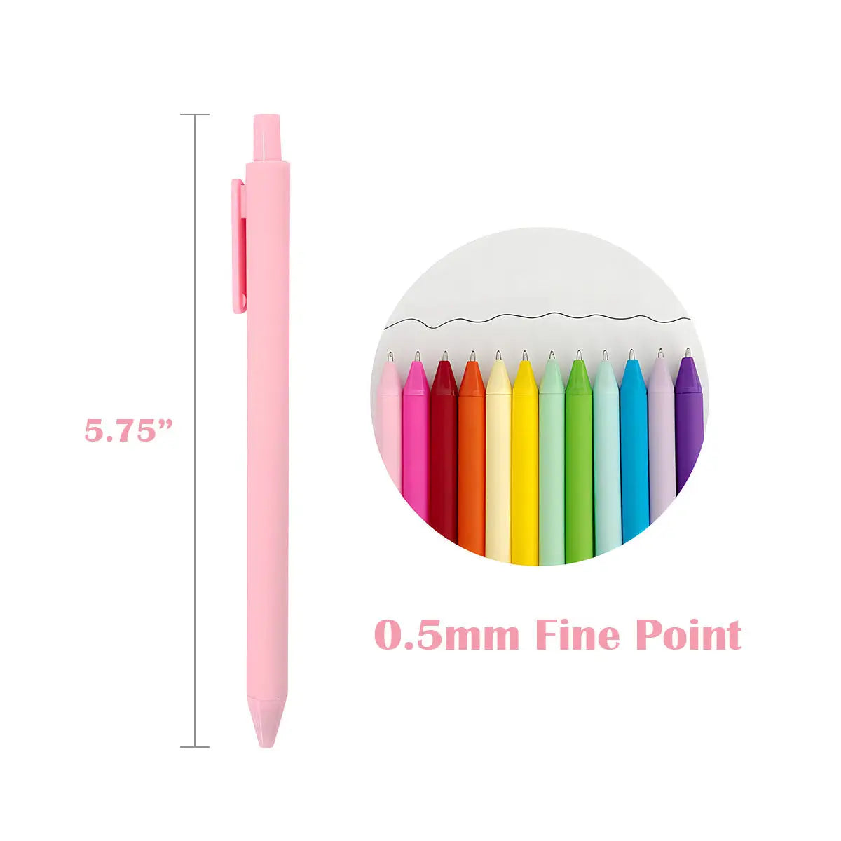 Wrapables Colorful Vibrant Retractable Ballpoint Pen image 2
