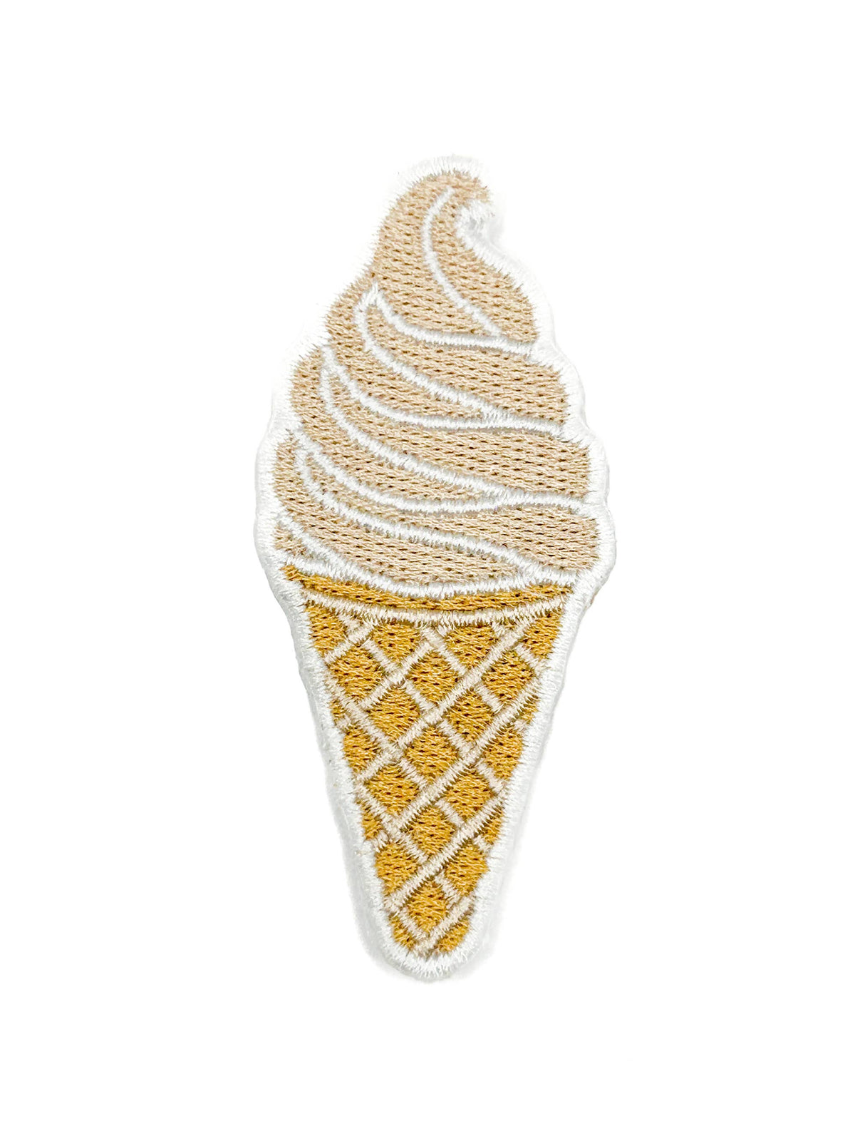 Soft Serve Ice Cream Embroidered Patch Summer Vanilla Food