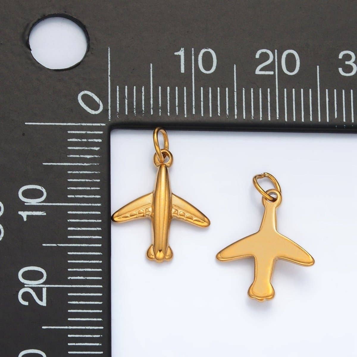 Stainless Steel Mini Flying Airplane Travel Charm |