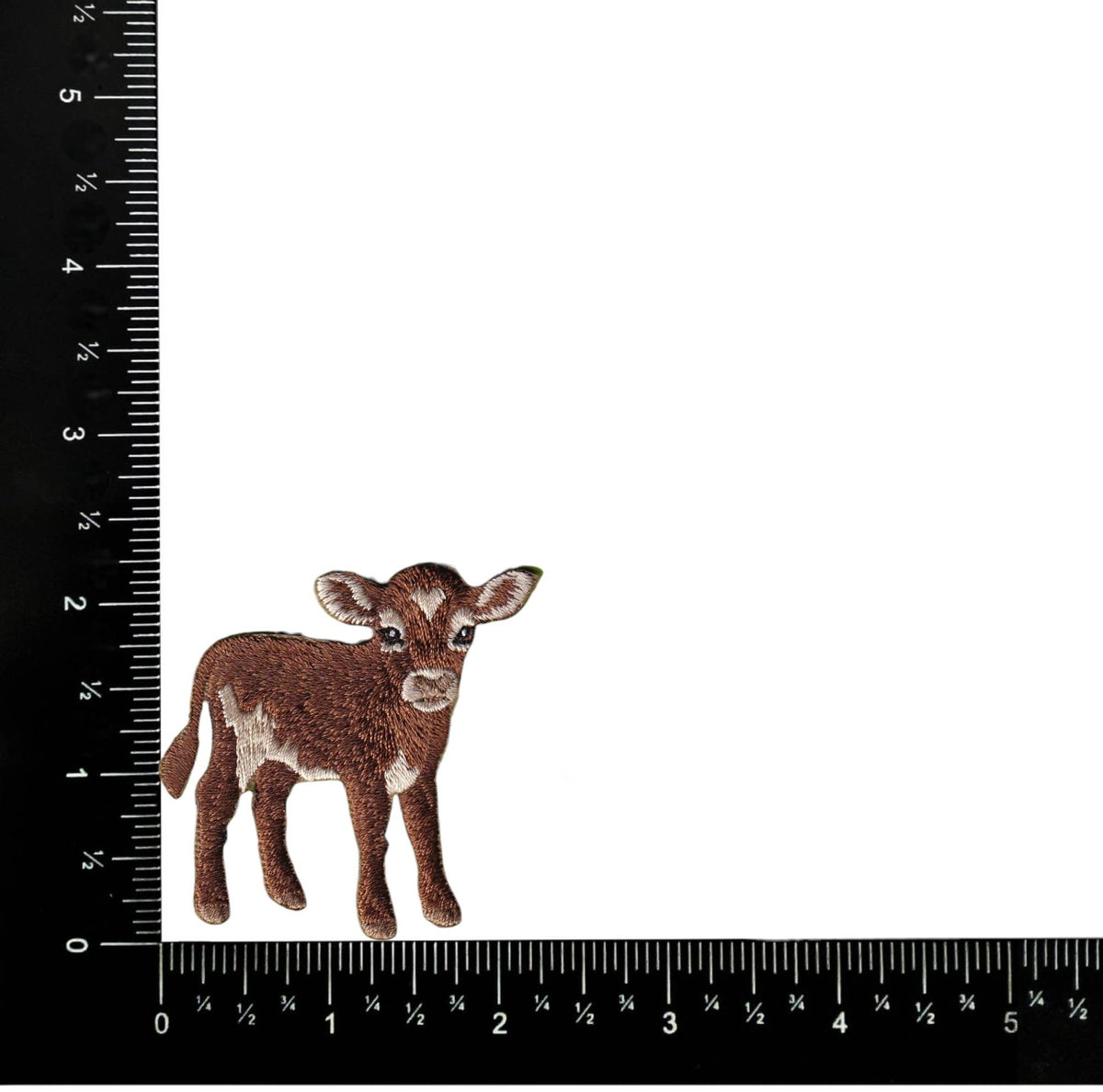Baby Cow, Brown Calf, Farm Animal, Embroidered Iron on Patch