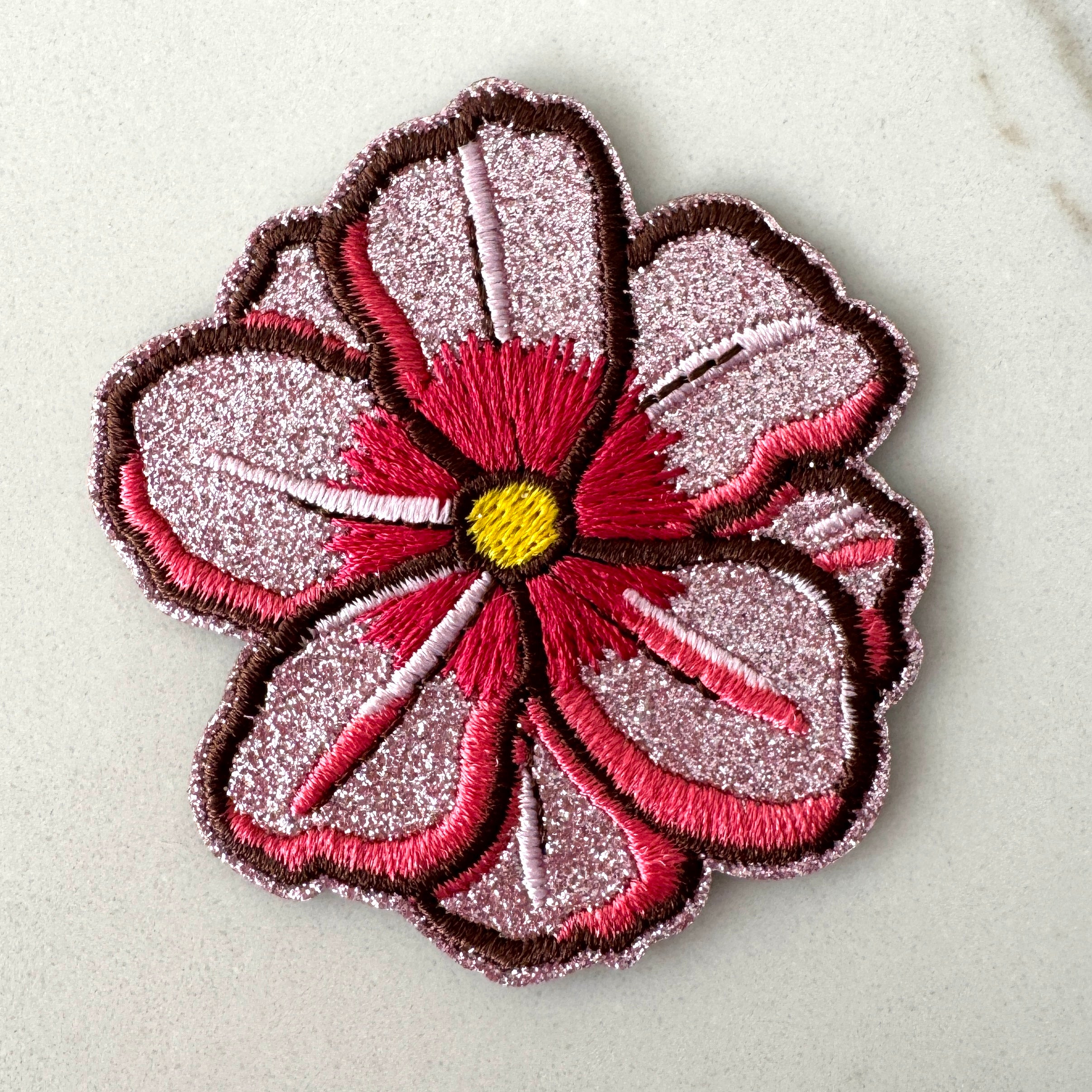 Hibiscus Glitter Patch