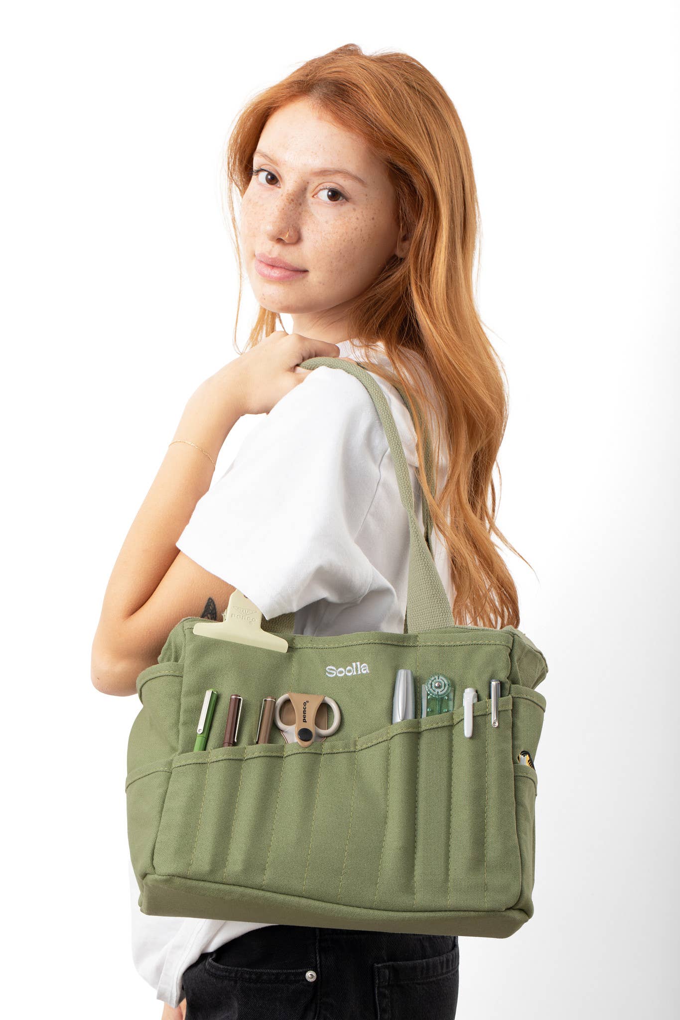 Soolla Studio Artist Bag, Flamingo, Stationery Project Bag