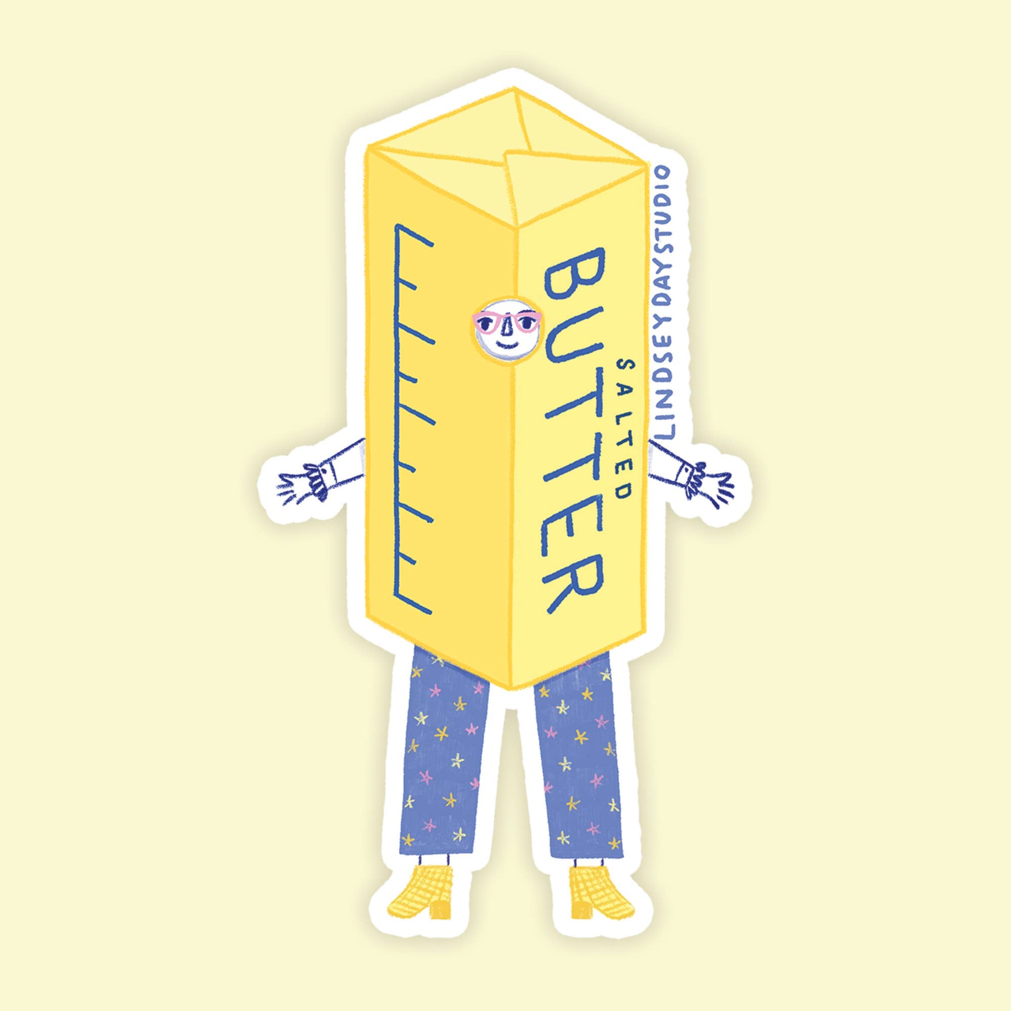 Butter Barb Sticker, Funny Sticker, Food Sticker