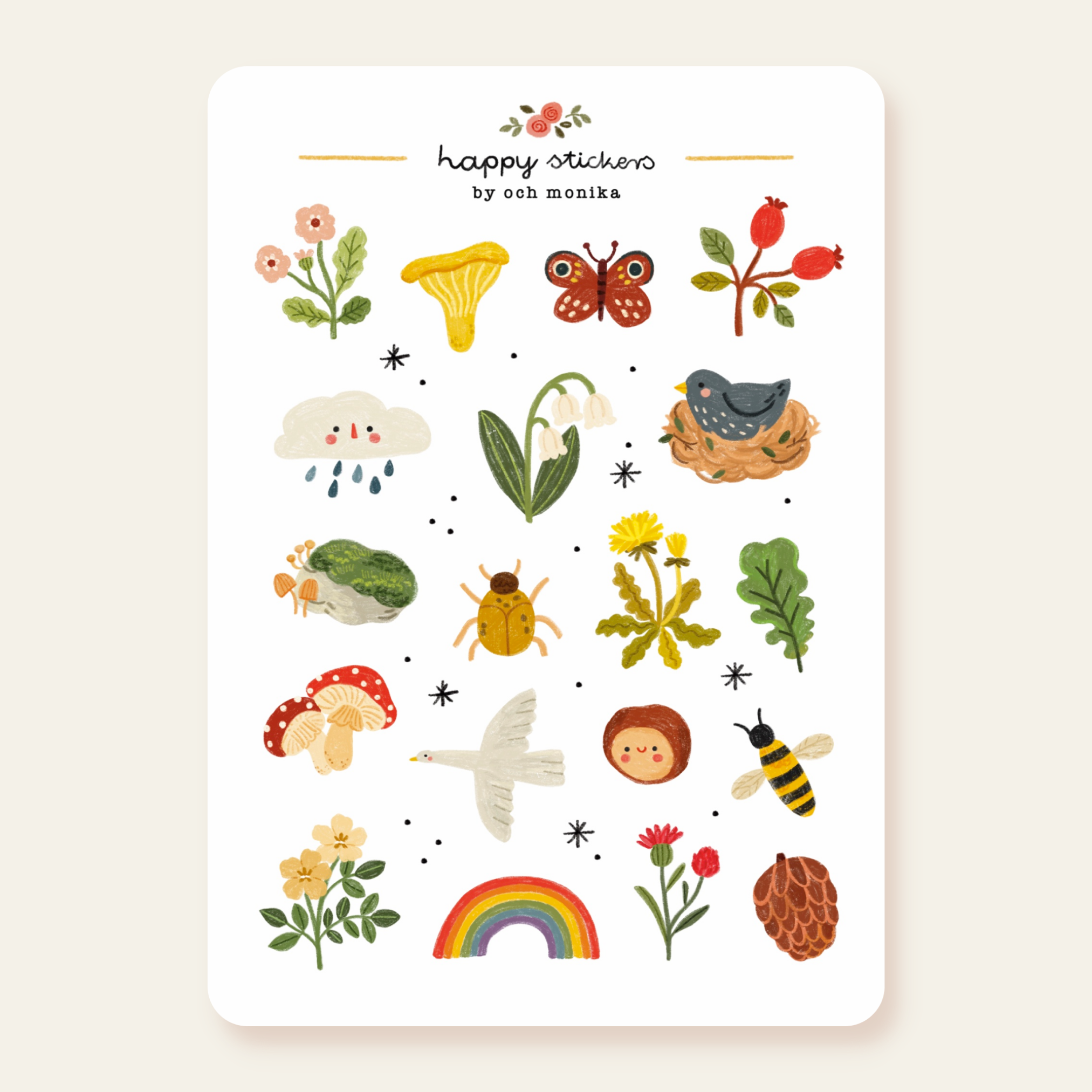 Nature - Planner & Journal Stickers | A6 Matte Paper