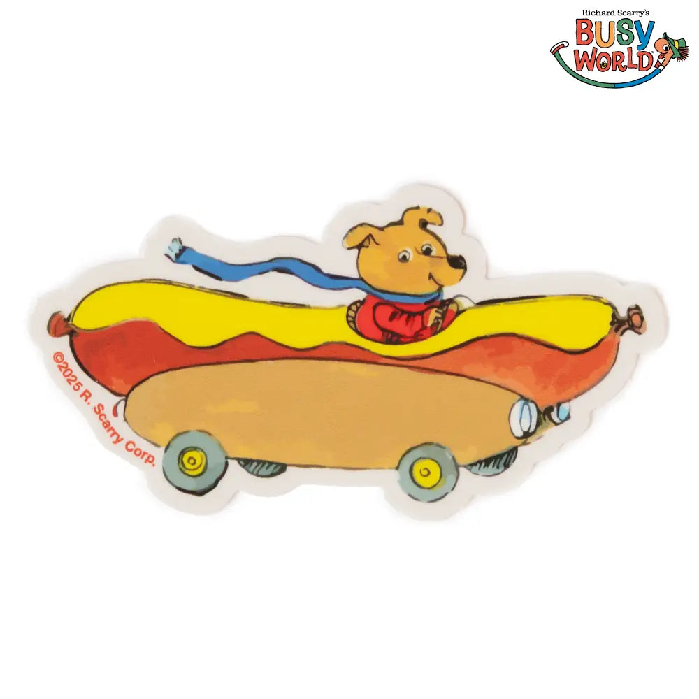 3P4 X Richard Scarry® - Hot Dog Car Sticker image 0