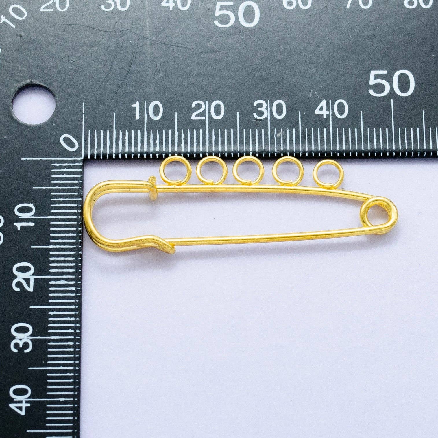 24K Gold Filled Safety Pin Shoe Bag Charm Keychain Finding |