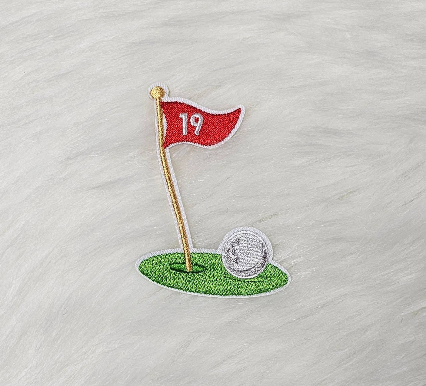 19th Hole Golf Embroidery Iron On Patch