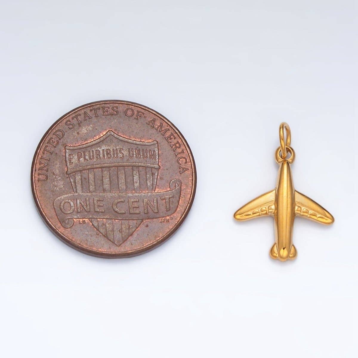 Stainless Steel Mini Flying Airplane Travel Charm |