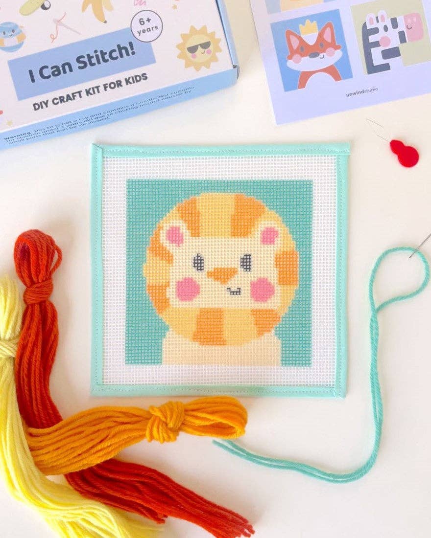Leonardo, the Lion - Needlepoint Kit for Kids
