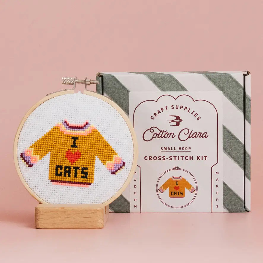 I Love Cats Cross Stitch Kit image 0