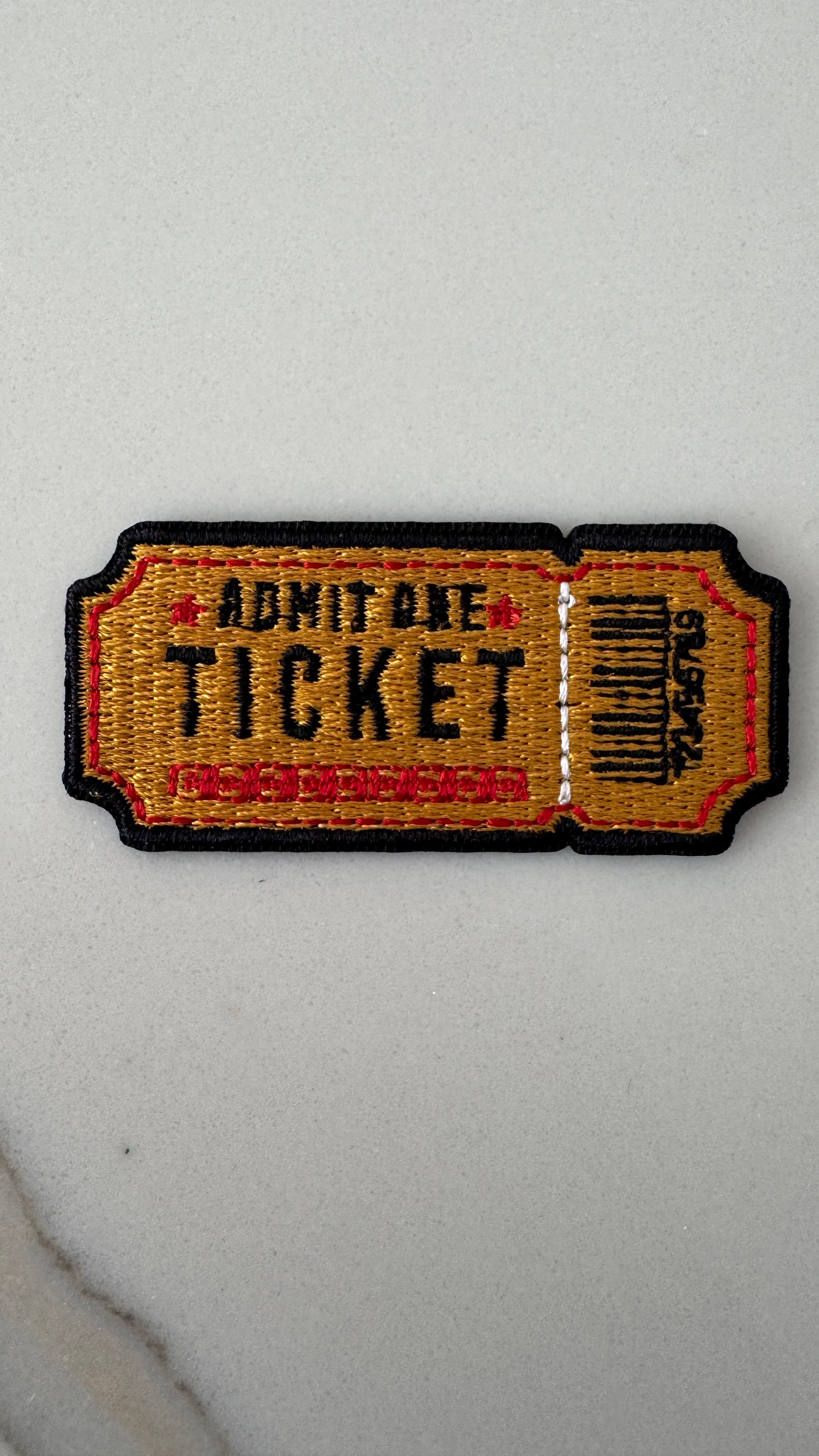 Admit One Ticket Patch