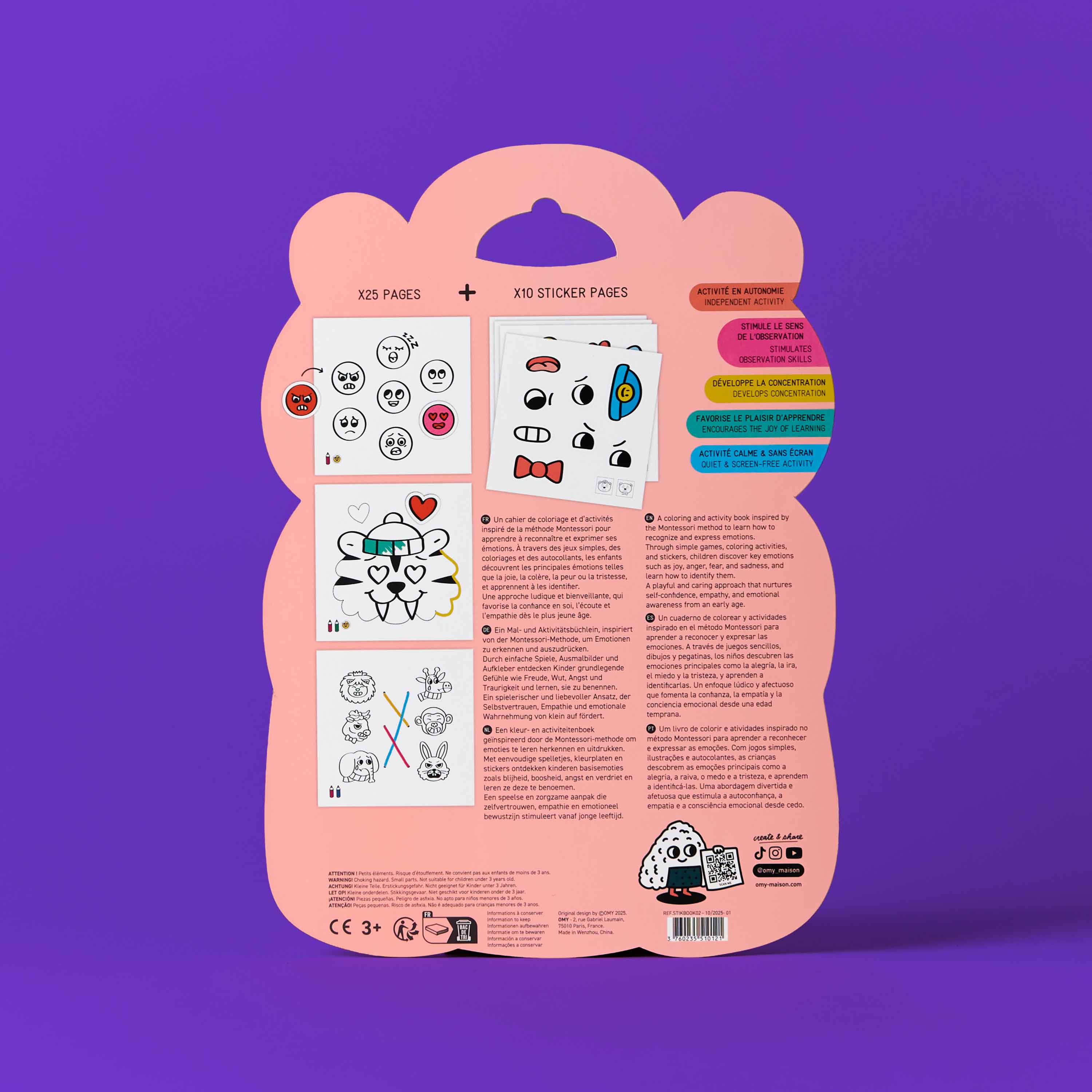 MONTESSORI STICKERS BOOK- EMOTIONS