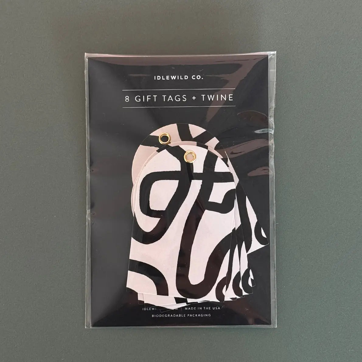 Black and White Squiggle Diecut Gift Tags image 1