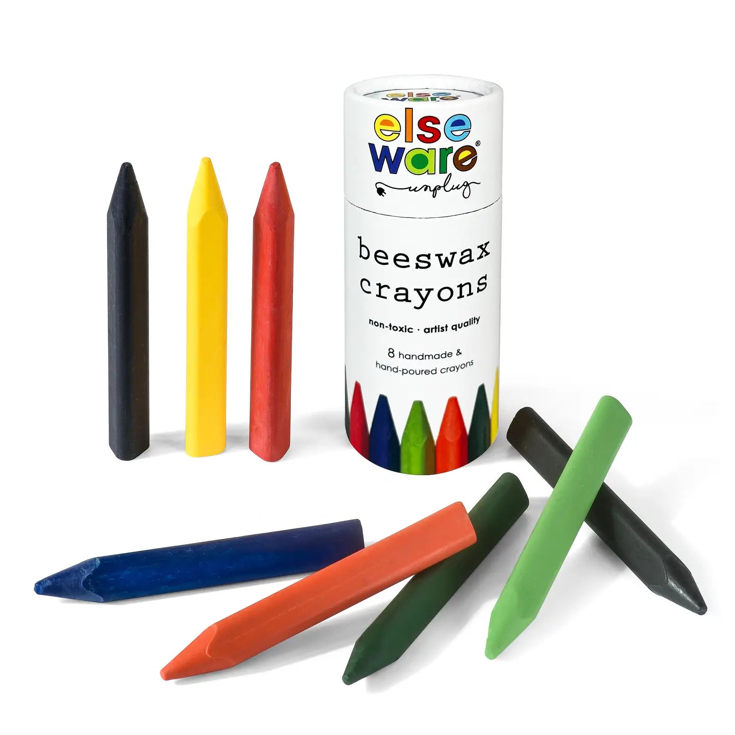Beeswax Crayons - Triangle - 8 Natural & Non-Toxic Colors image 0