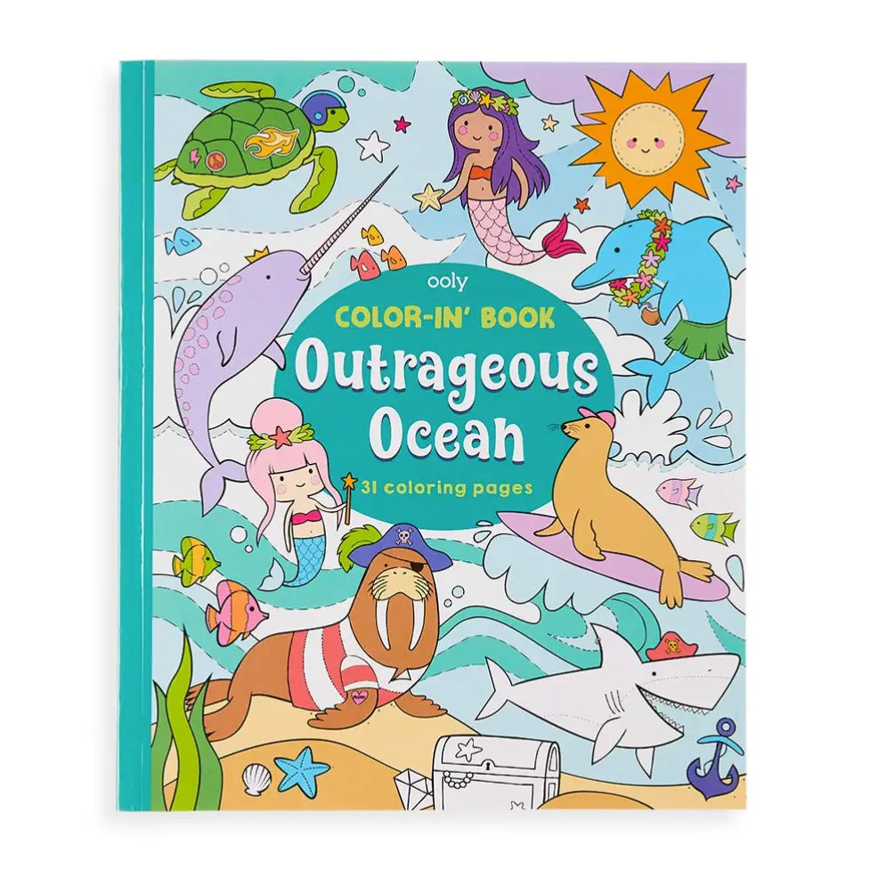Color-in' Book: Outrageous Ocean image 0