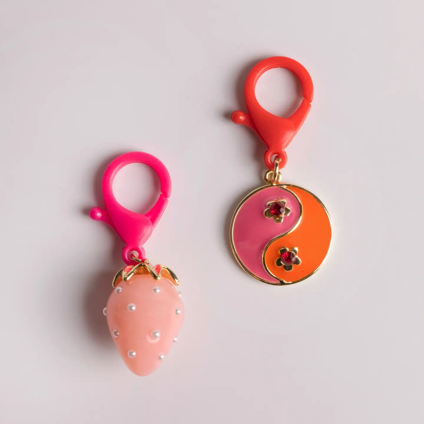 Strawberry & YinYang Bag Charms image 1
