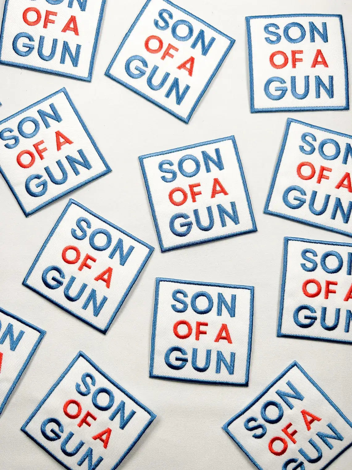 Son Of A Gun Embroidered Iron-On Patch Trucker Outlaw Rodeo