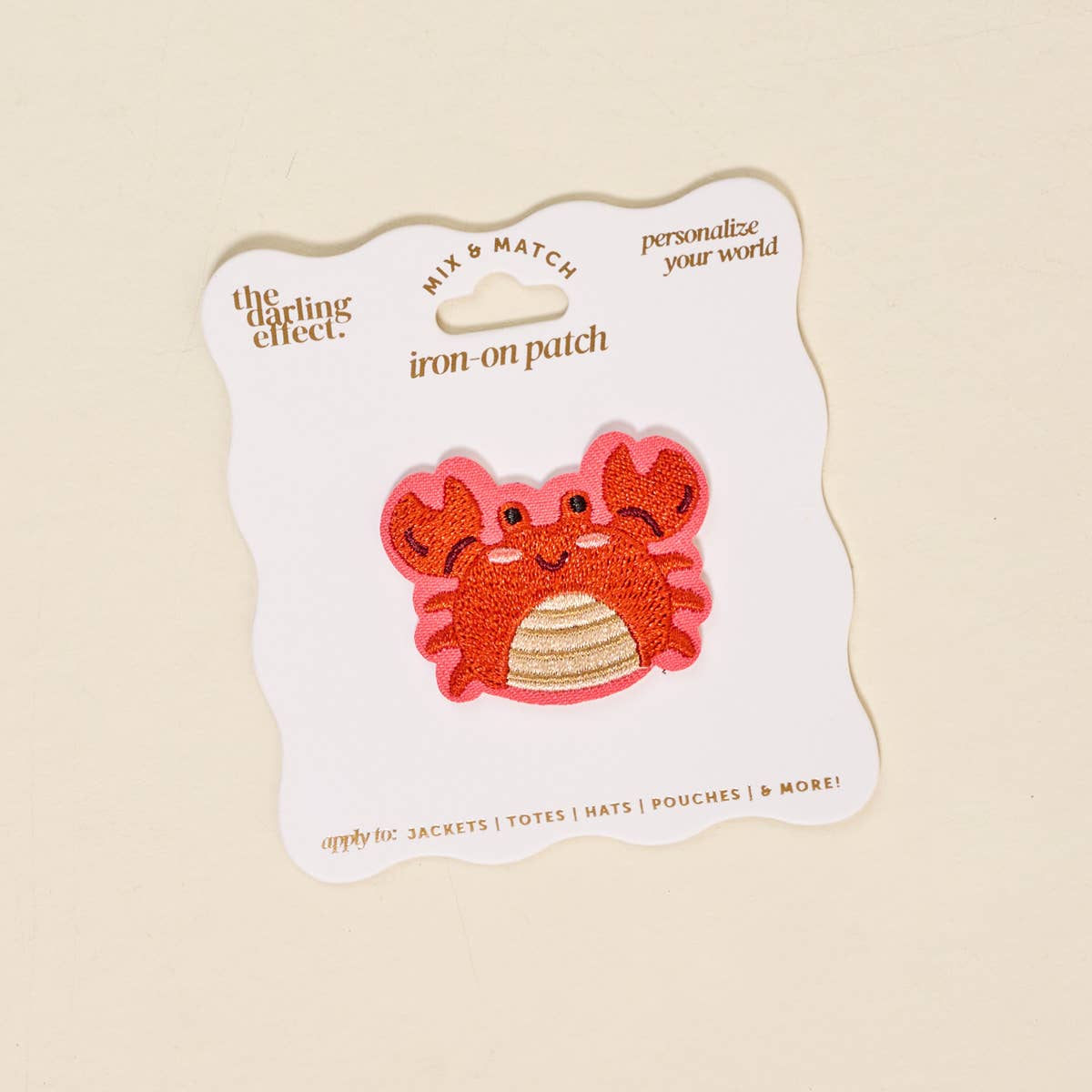 Mix & Match Iron-On Patch–Crab