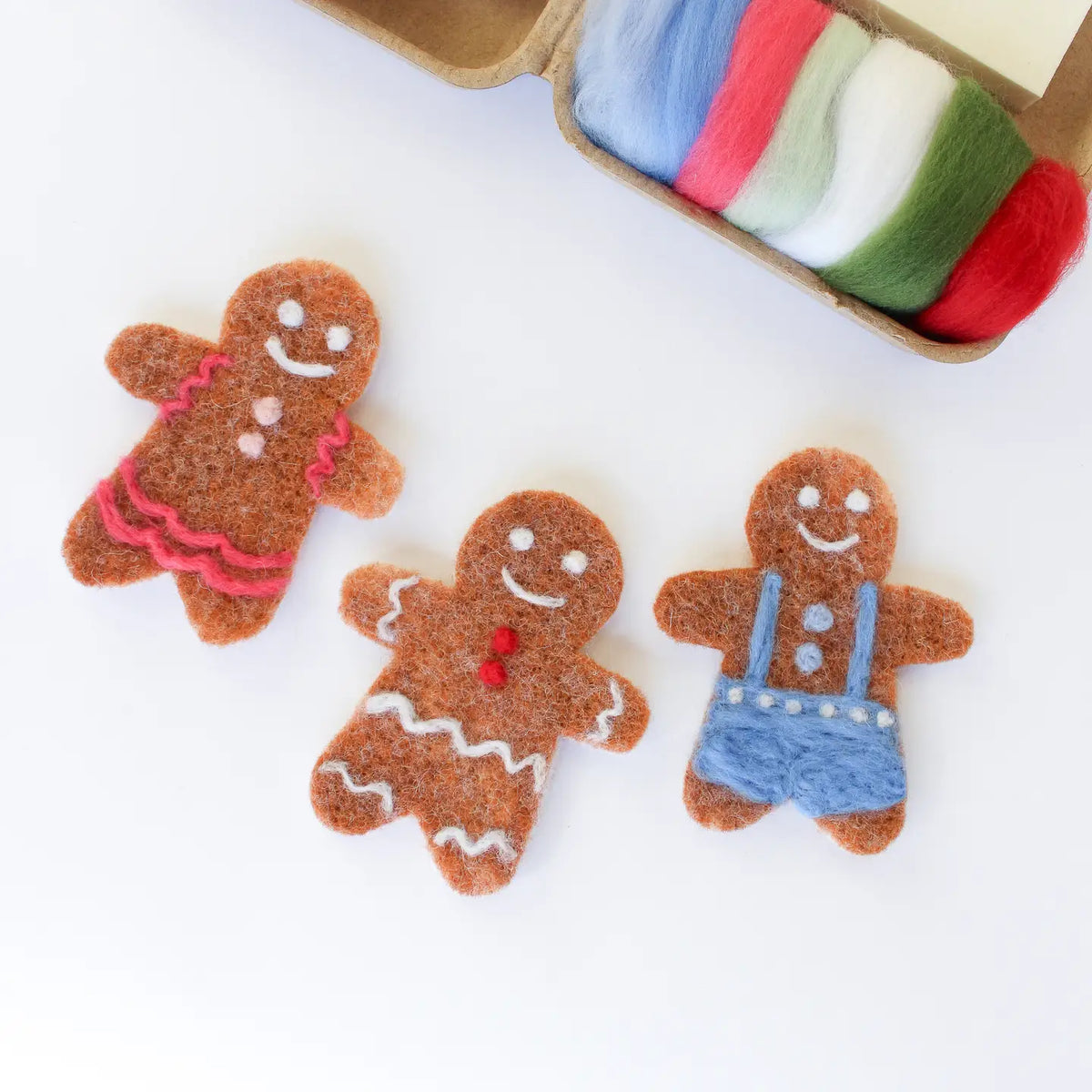Mini Gingerbread Cookie Felting Craft KitThis mini kit is perfect size for a sto image 1