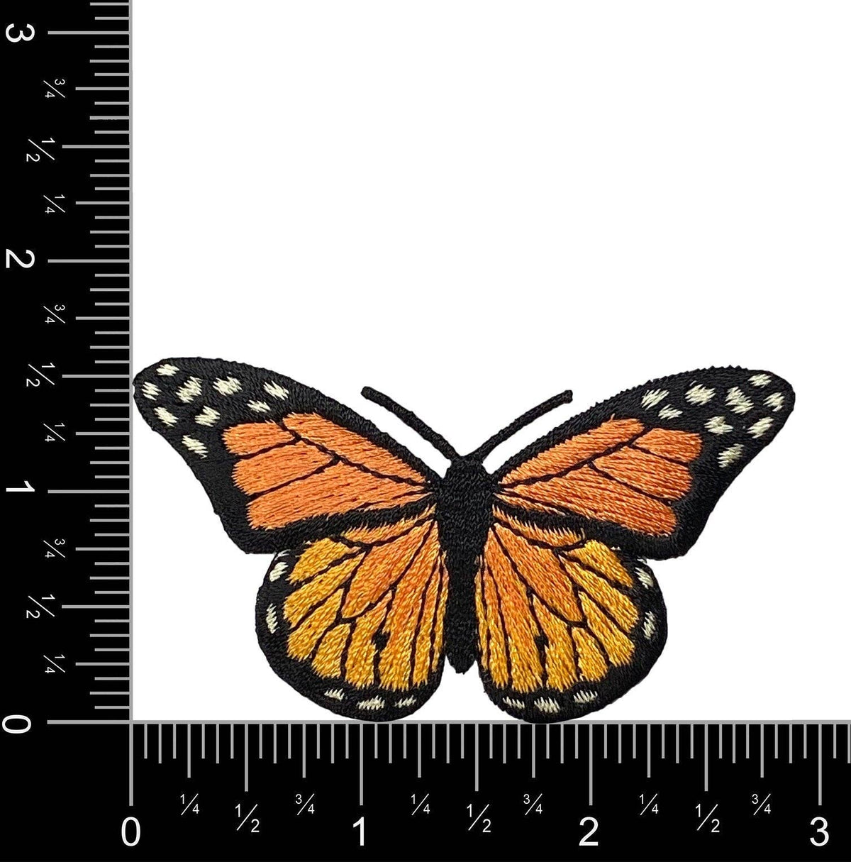 Orange Butterfly Embroidered Iron on Patch
