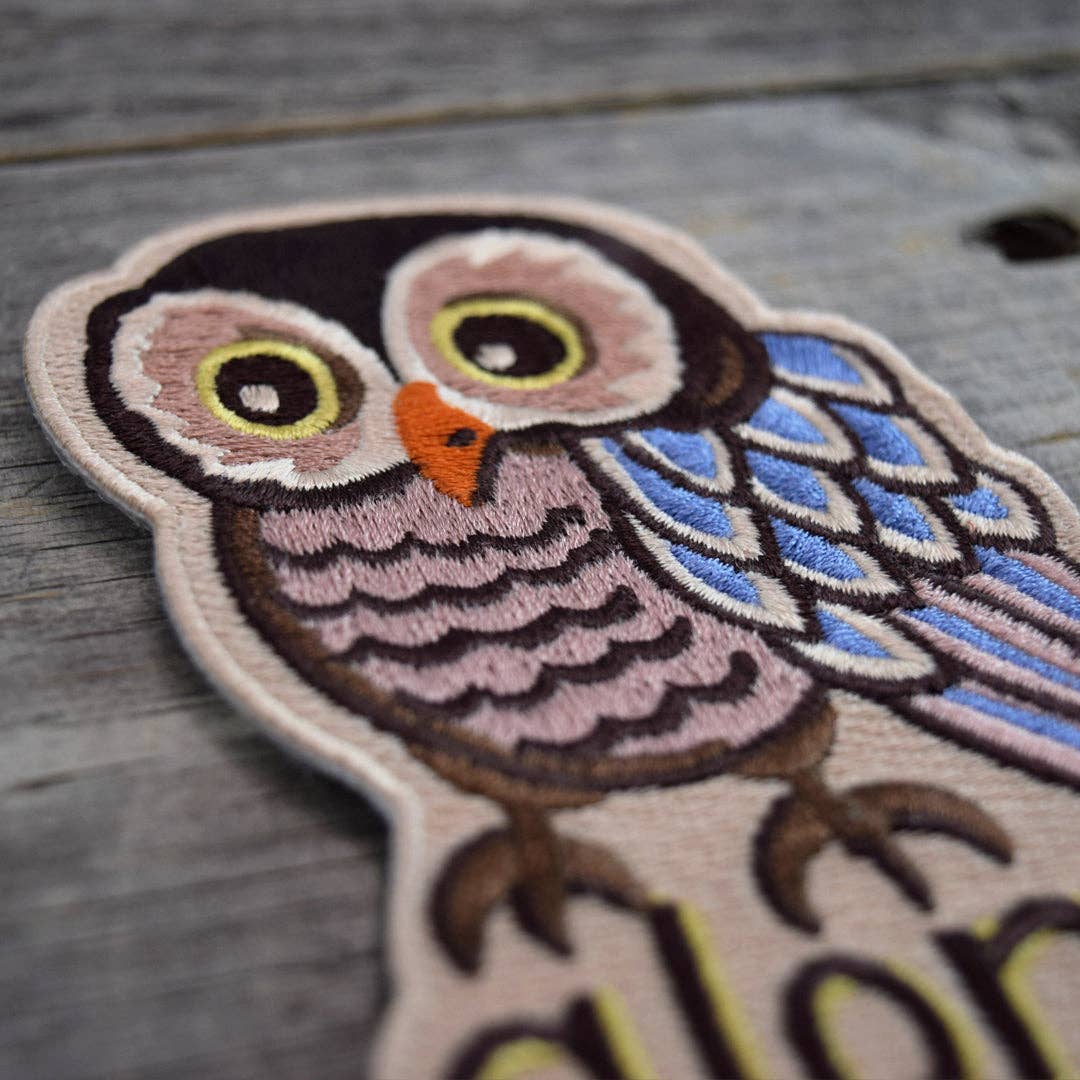 Alone Owl Embroidered Patch