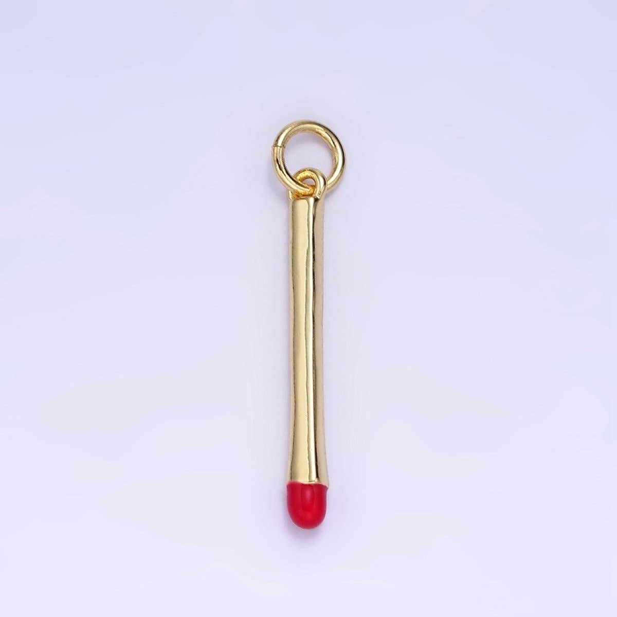 Matchstick Charm Enamel Colored Tip Matches Pendant for Earring Necklace Making Supply Rainbow Black Blue Pink Green Purple Stick Charm E-804-E-813