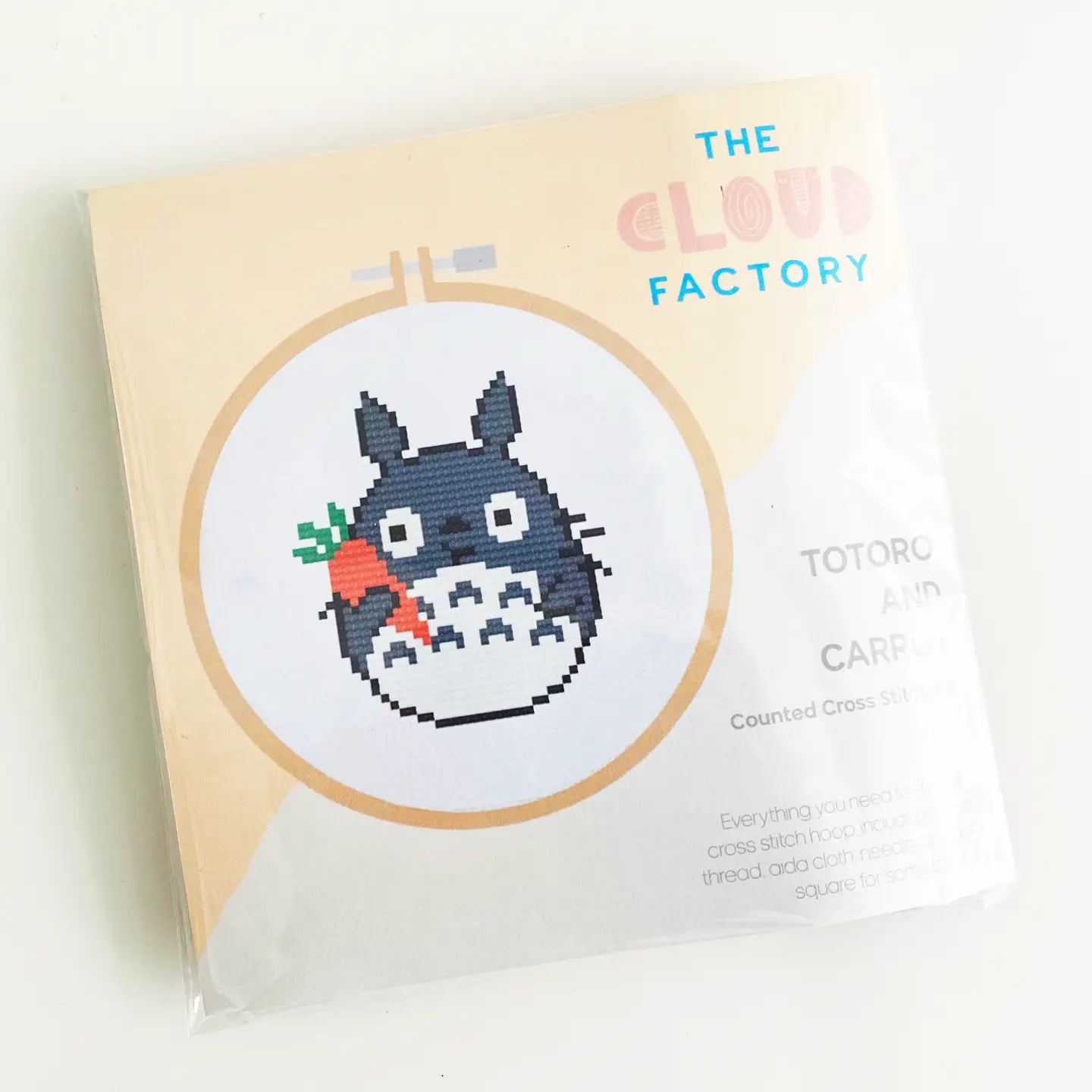Totoro with Carrot - Diy Cross Stitch Kit image 0