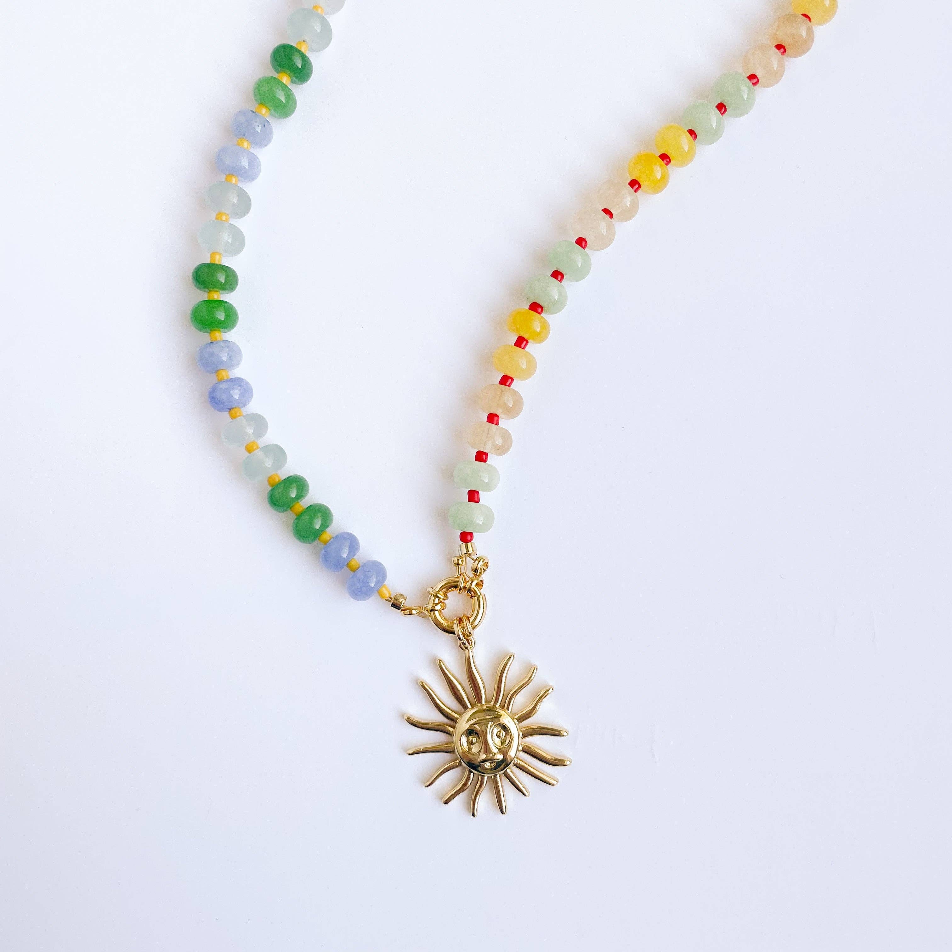 The Riviera Beaded Charm Necklace