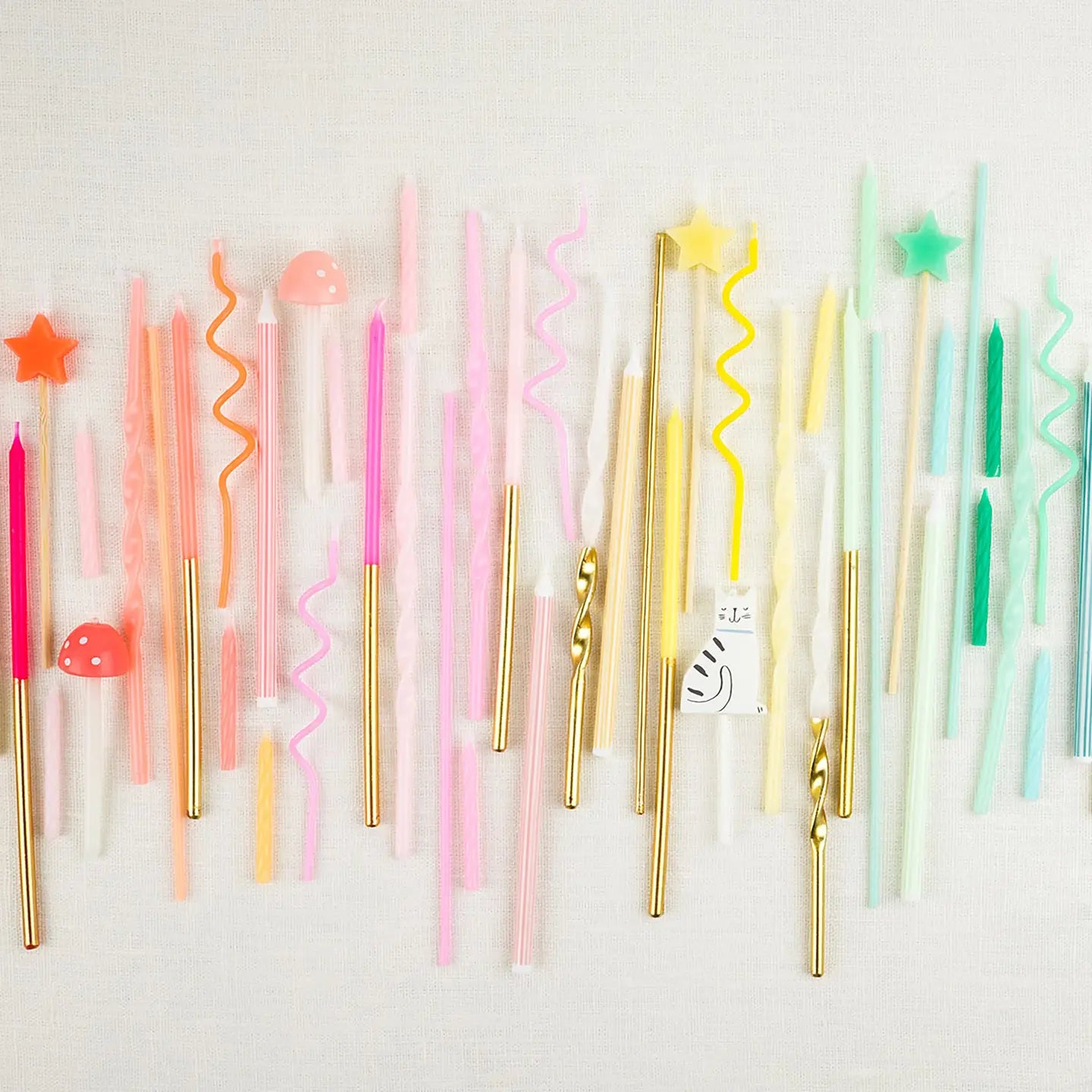Mixed Striped Candles image 1