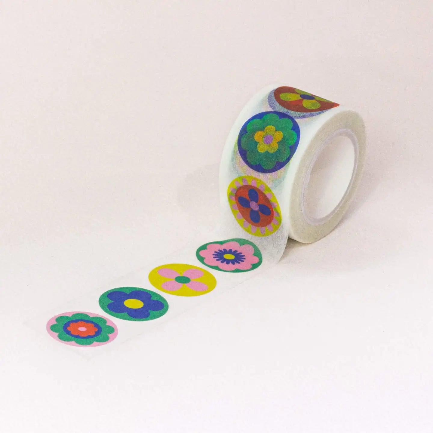 Folk Fleurs 25mm • Retro Flowers Wide Washi Tape image 0