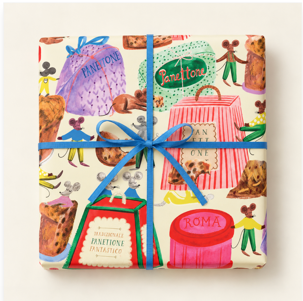 Mice Nibbling Holiday Gift Wrap