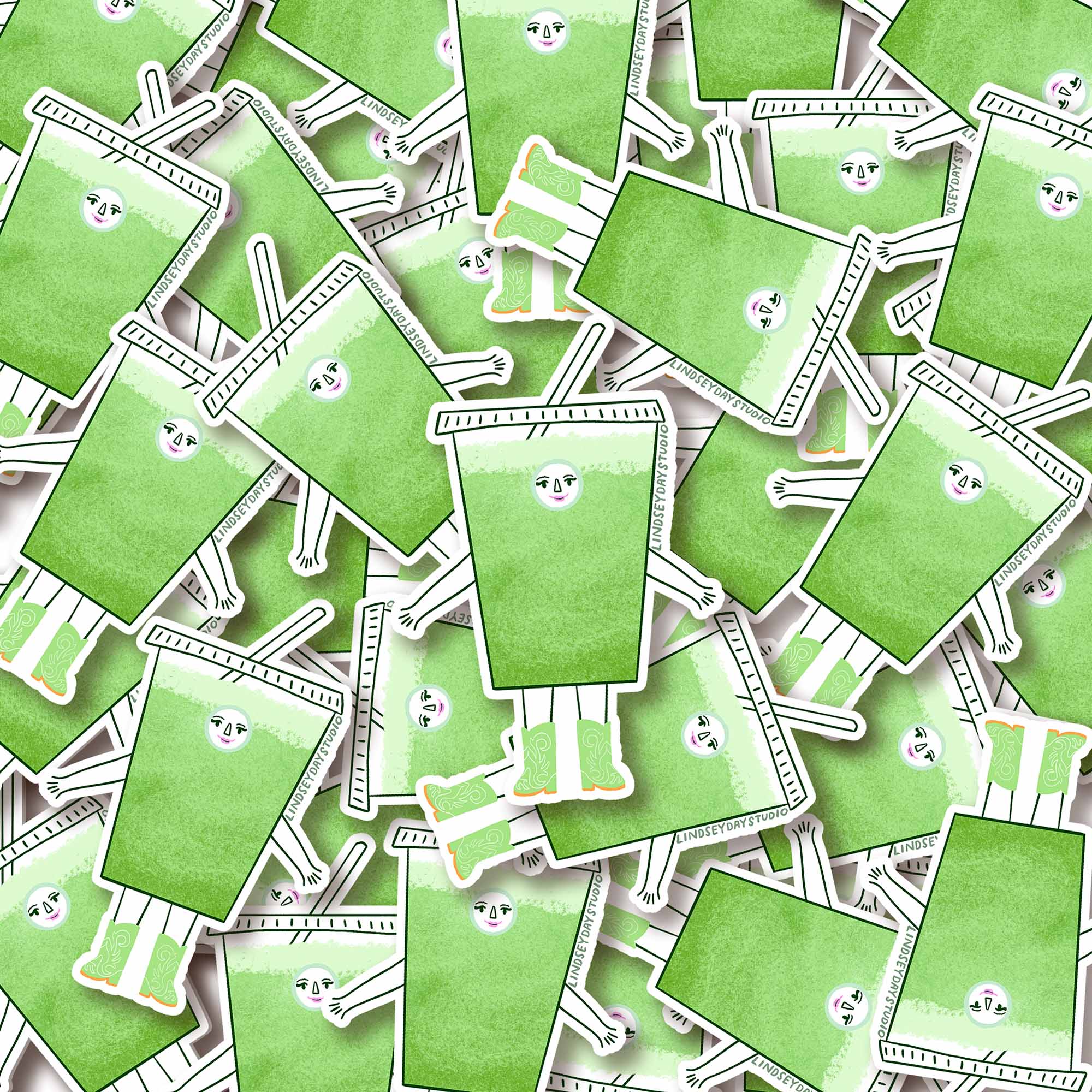 Molly Matcha Sticker, Funny Sticker, Food Sticker