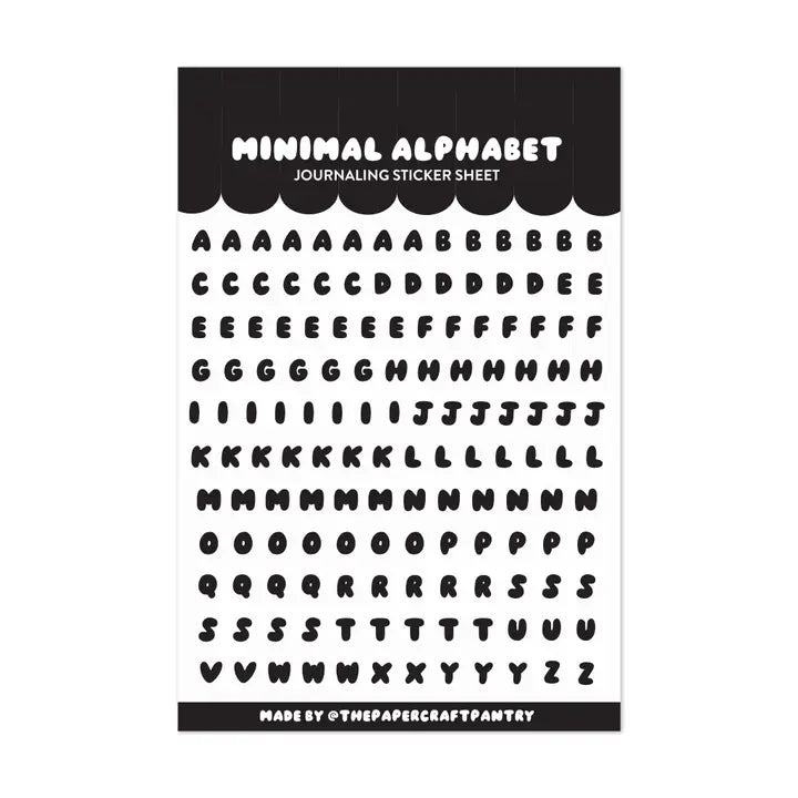 Minimal Alphabet Sticker Sheet image 0