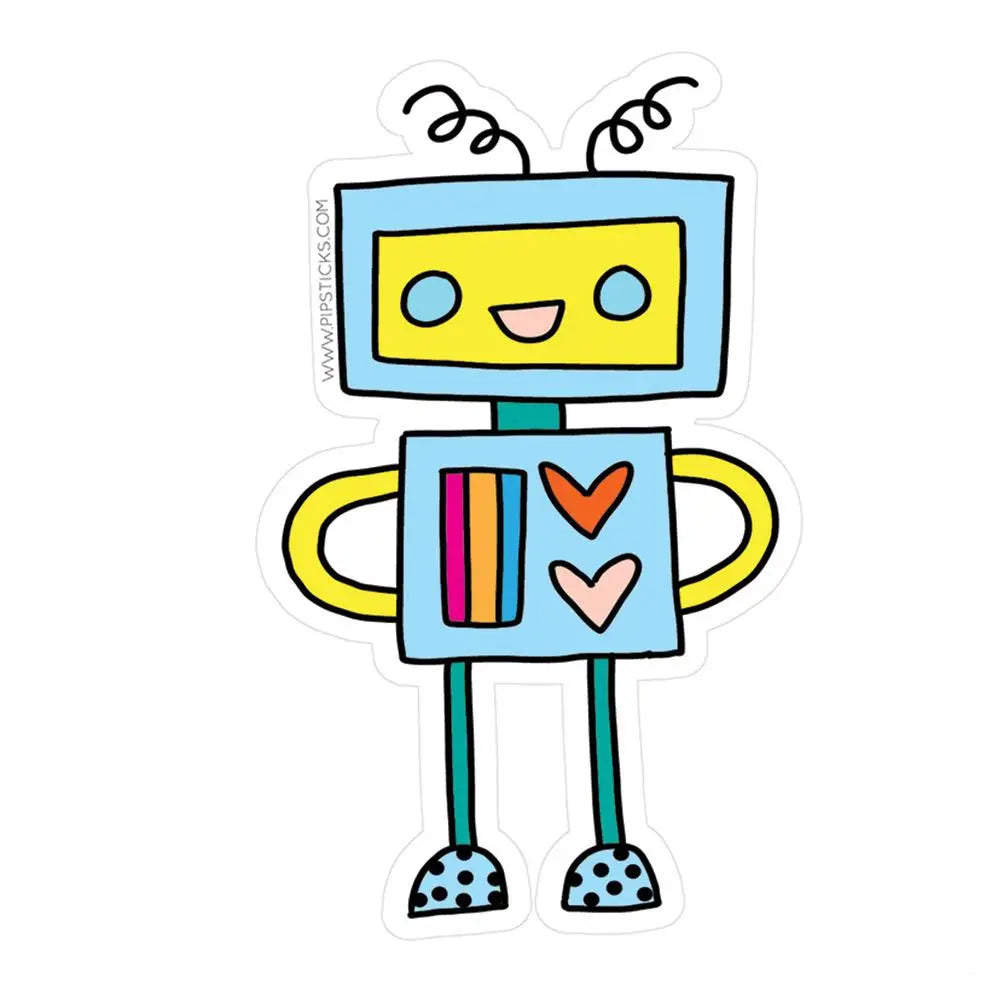 Happy Robot Sticker image 0