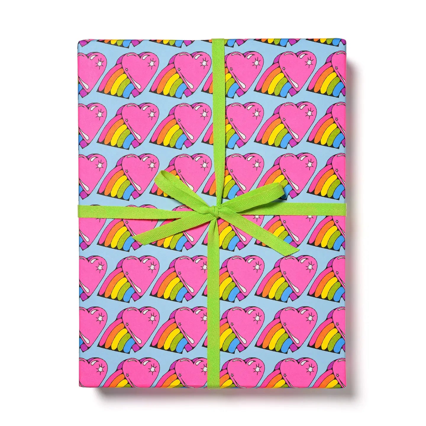Rainbow Hearts Wrapping Paper Gift Wrap image 0