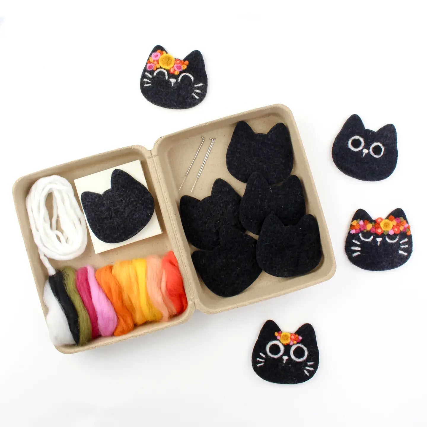 Black Cats Felting Craft Kit image 1