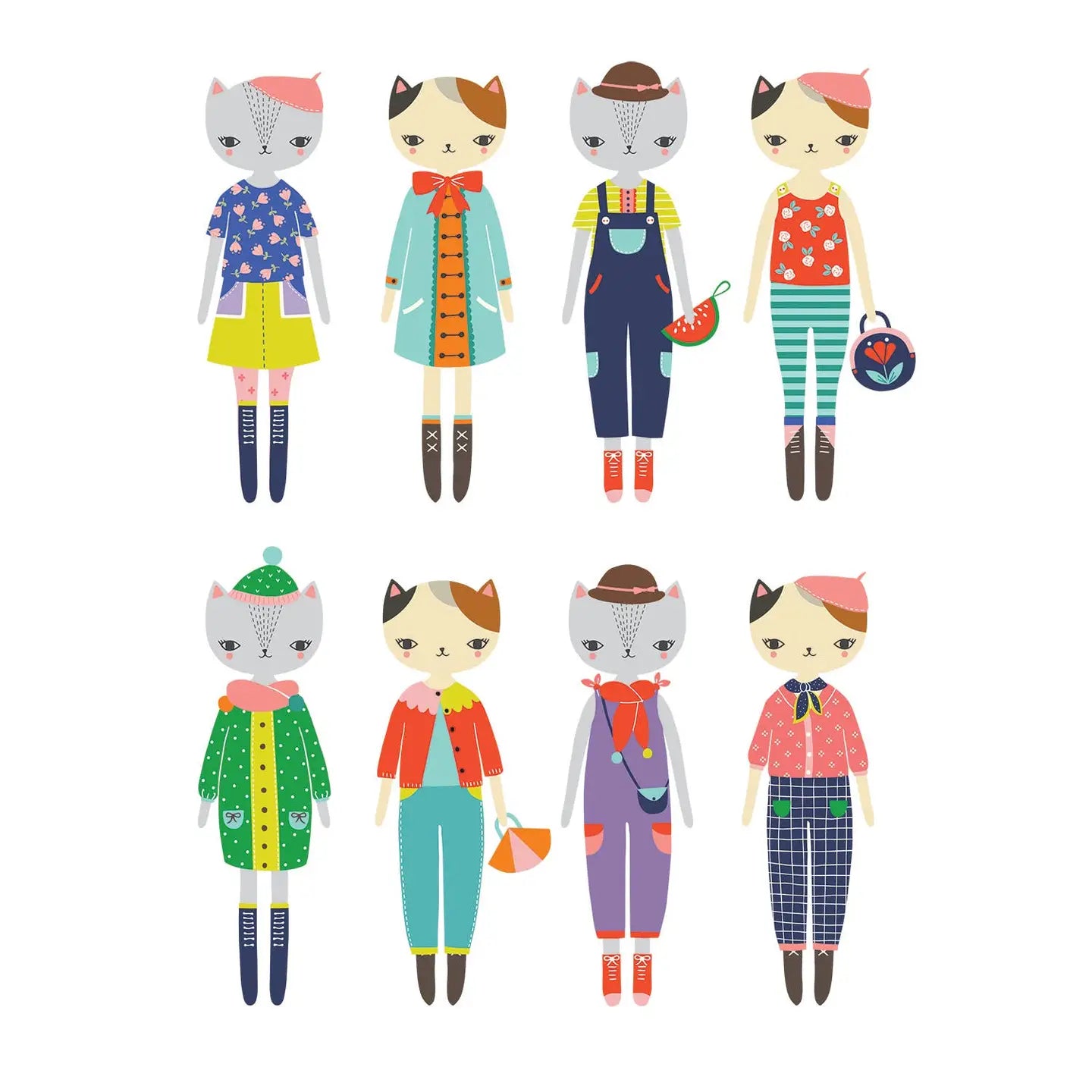 Cat Fashion Magnetic Figures image 3