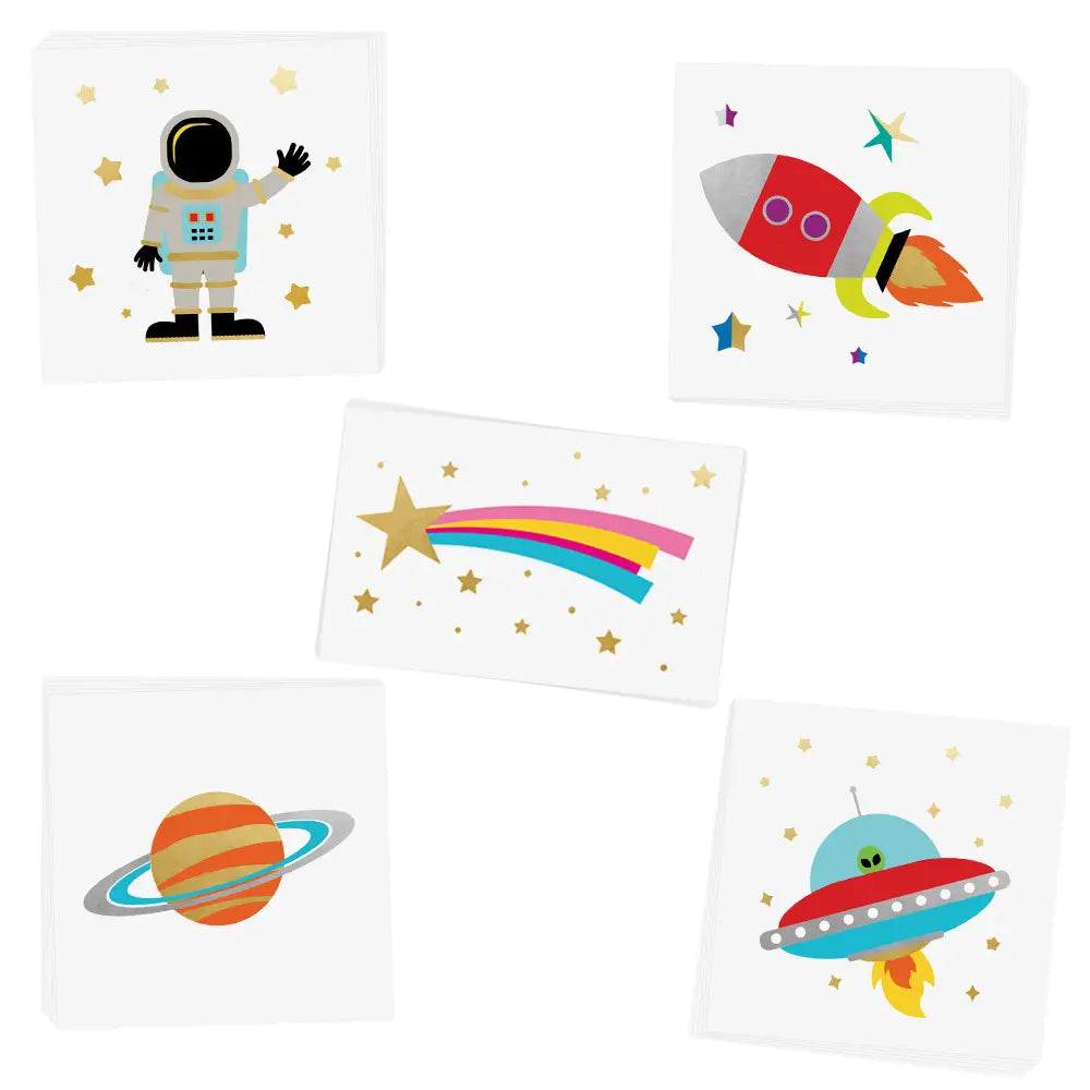 Flash Tats: Space Explorer Variety Set - Temporary Tattoo image 0