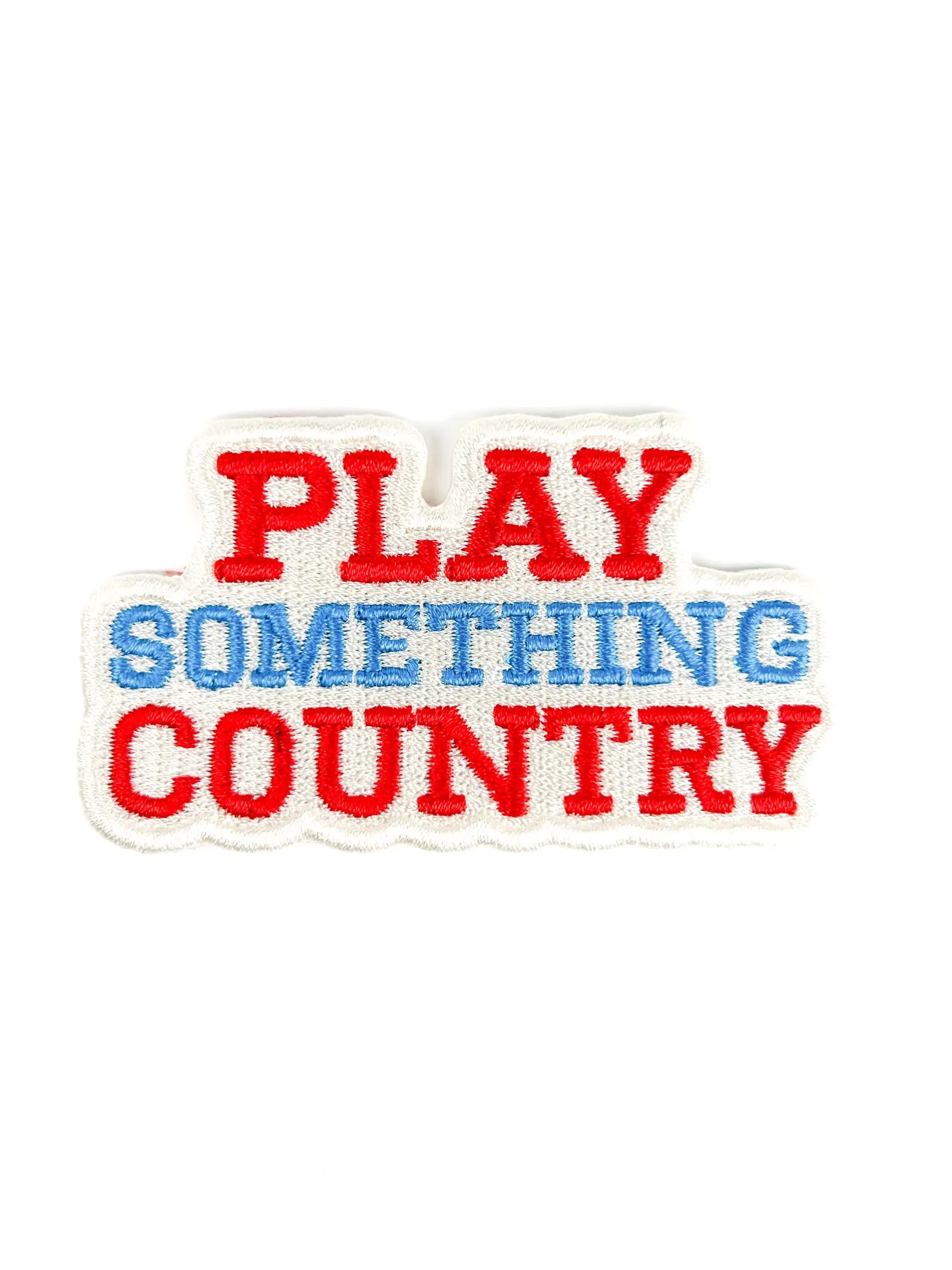 Play Something Country Patch – Embroidered Iron-On Music Fan