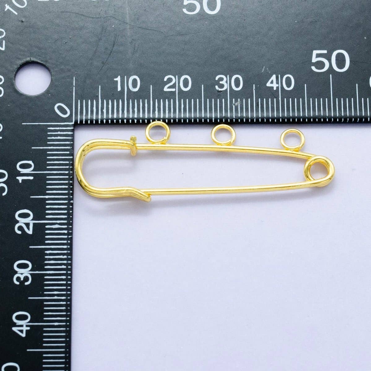 24K Gold Filled Safety Pin Shoe Bag Charm Keychain Finding |
