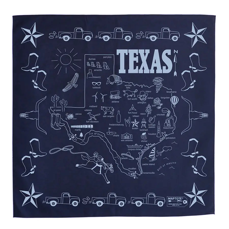 Texas Bandana - Navy image 0