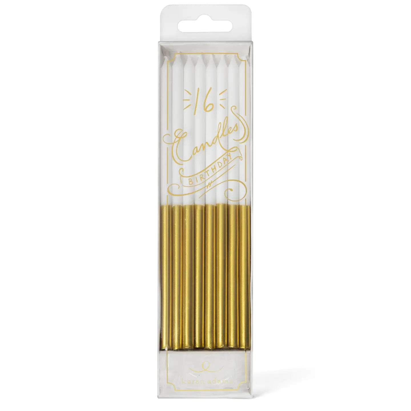 Birthday Candles: White with Gold image 0
