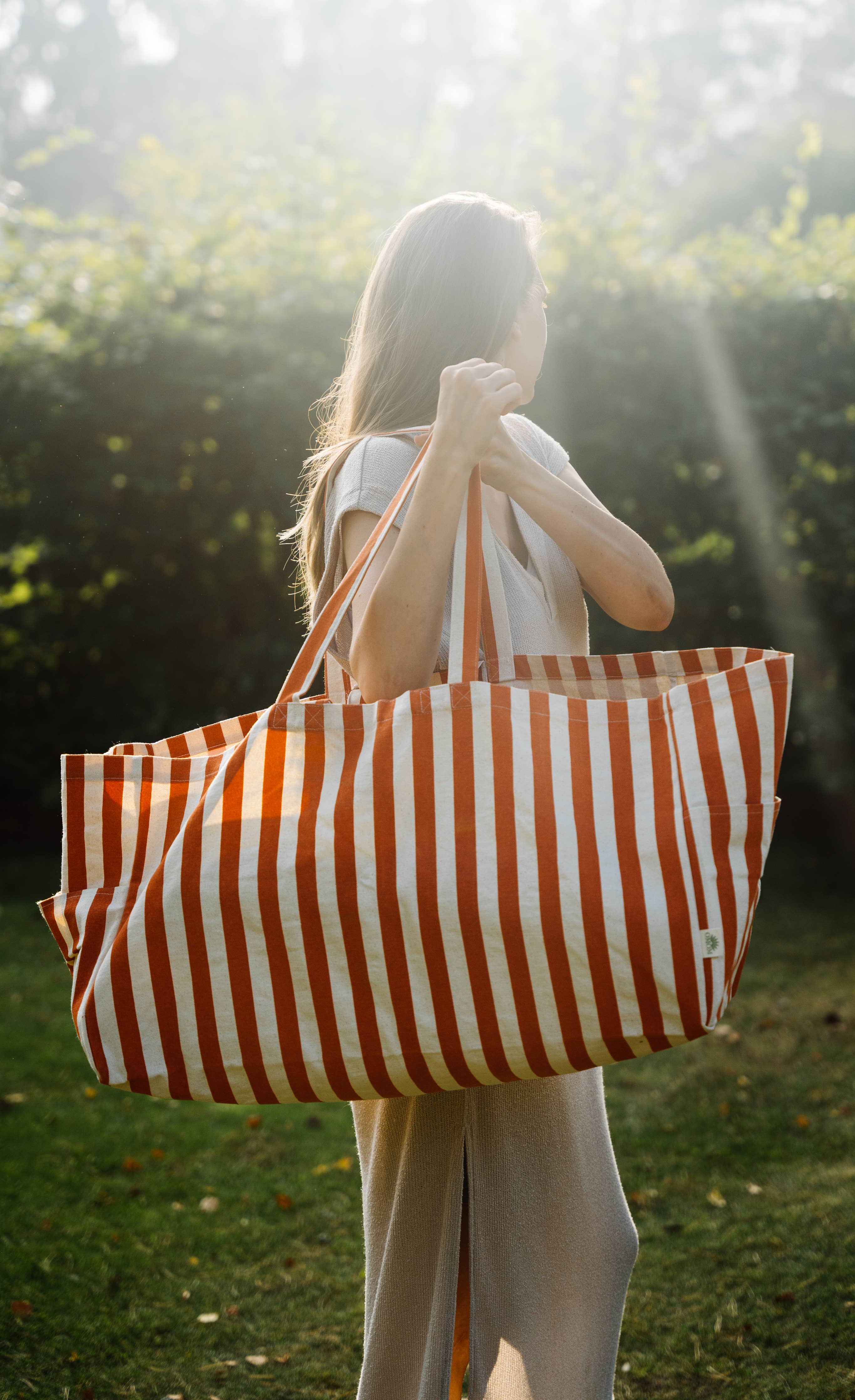 Organic Tote LARGE - Stripes