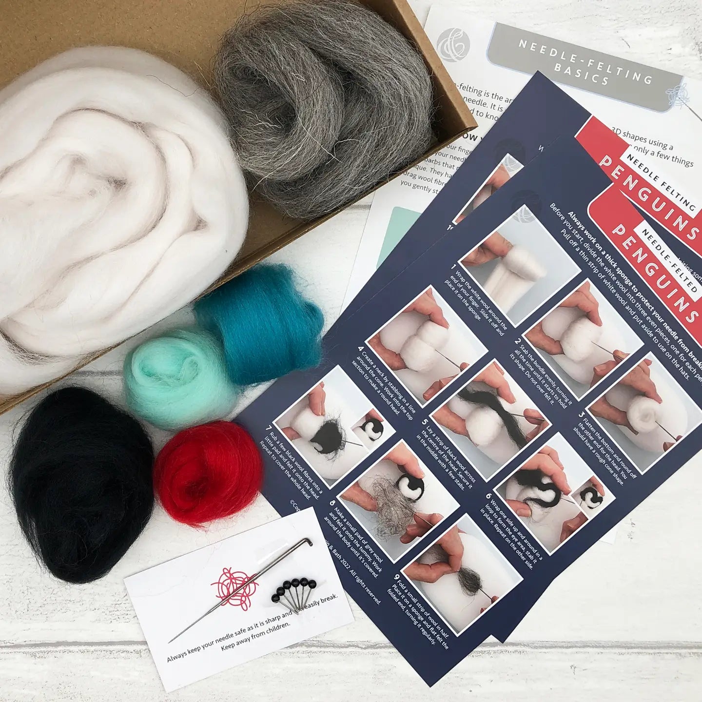Needle Felting Kit - Baby Penguins image 3