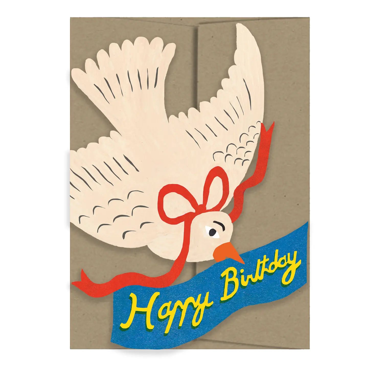 Happy Birthday Bird - Die Cut Card by Isatopia image 0