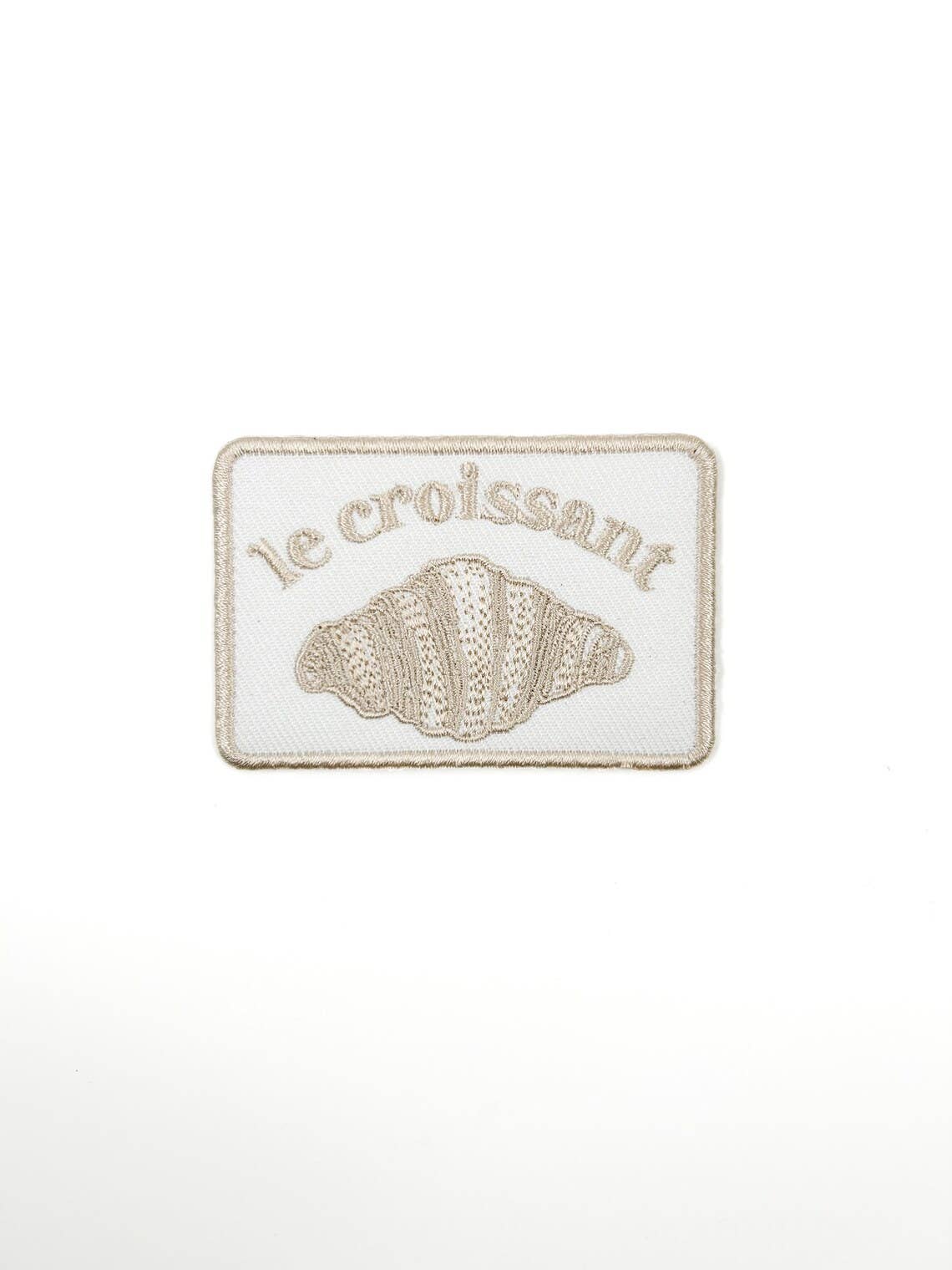 Le Croissant Embroidered Iron-On Patch Food Baking French 