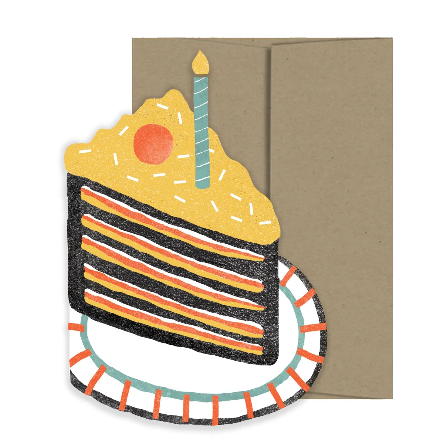 Piece of Cake Die Cut Birthday Card by Isatopia image 0