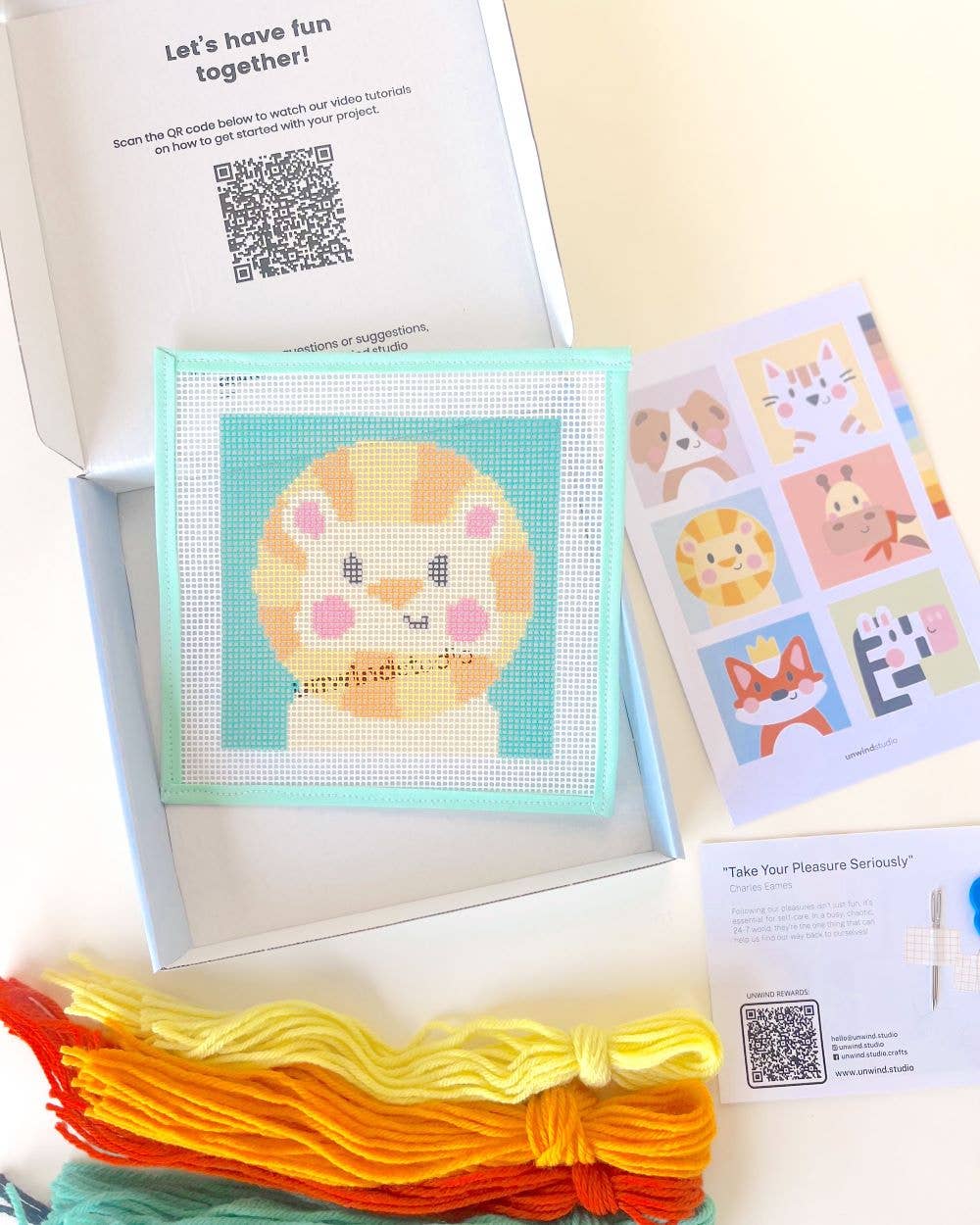 Leonardo, the Lion - Needlepoint Kit for Kids