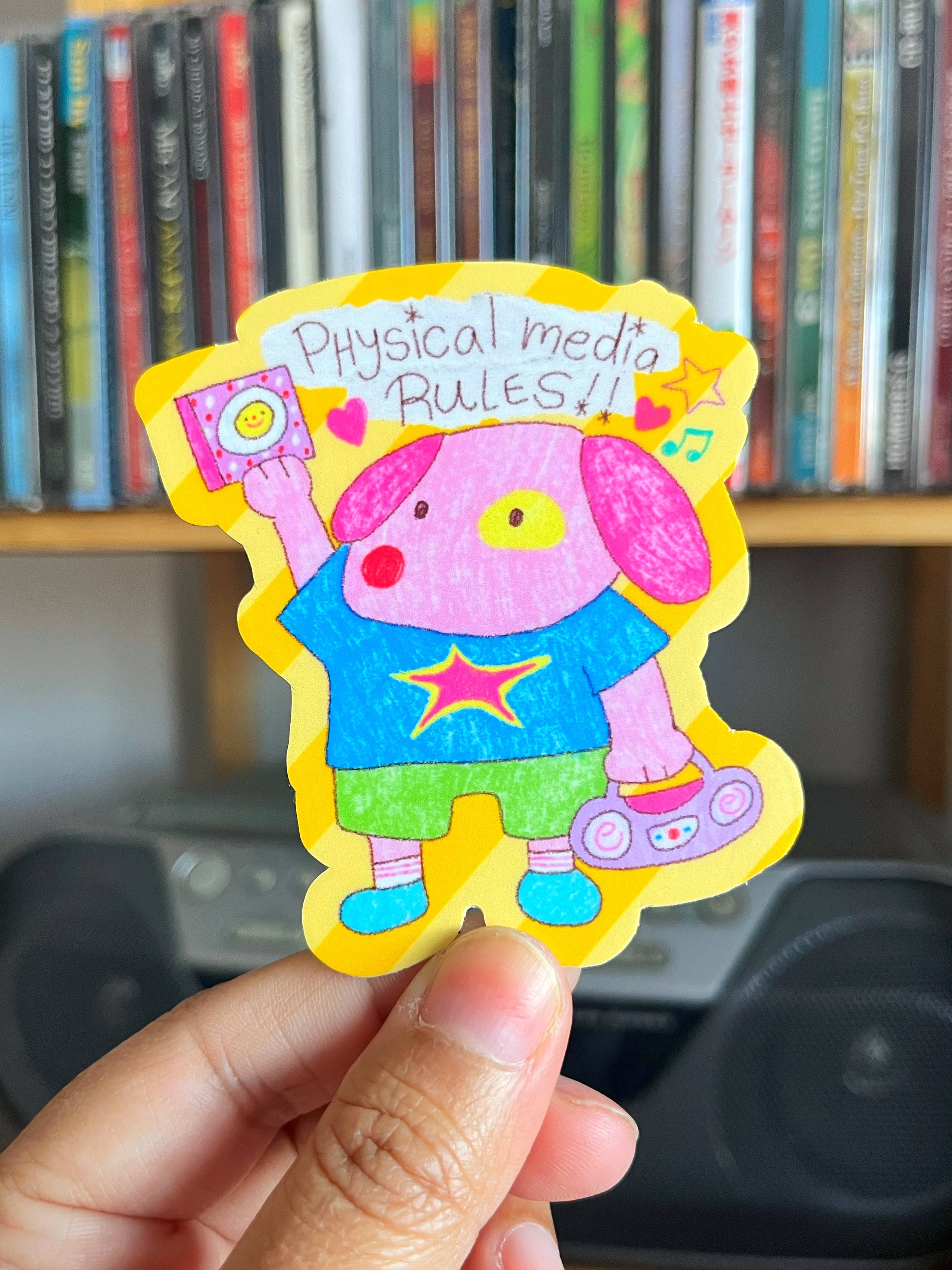 Physical Media Rules!! Sticker
